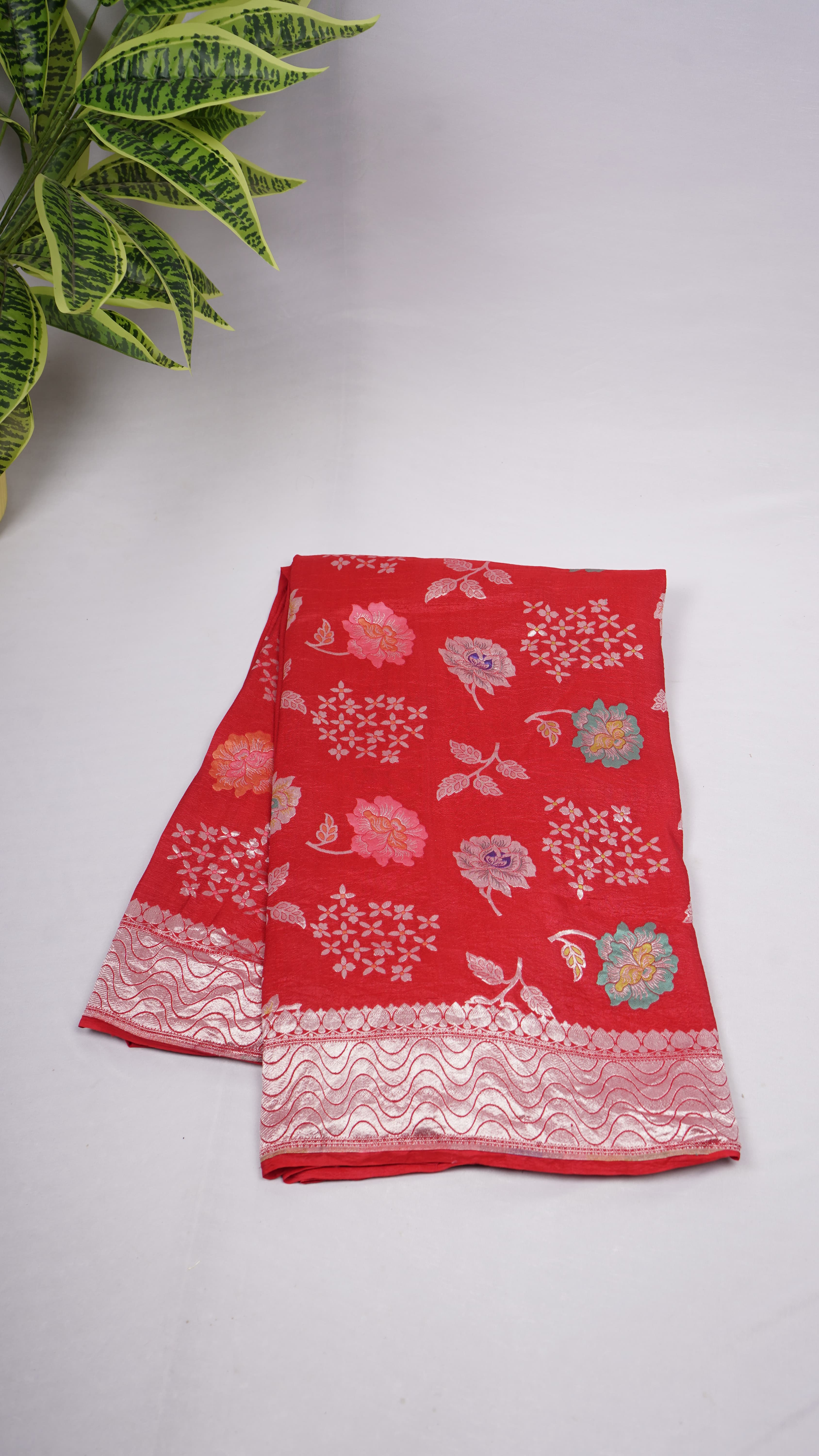 Pure Banarasi Handloom Khaddi Georgette Mina Saree