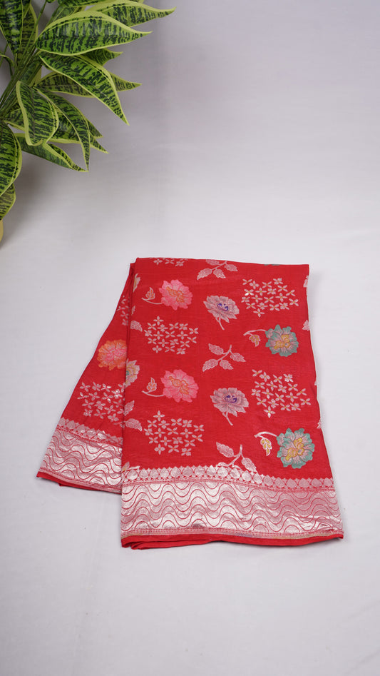 Pure Banarasi Handloom Khaddi Georgette Mina Saree