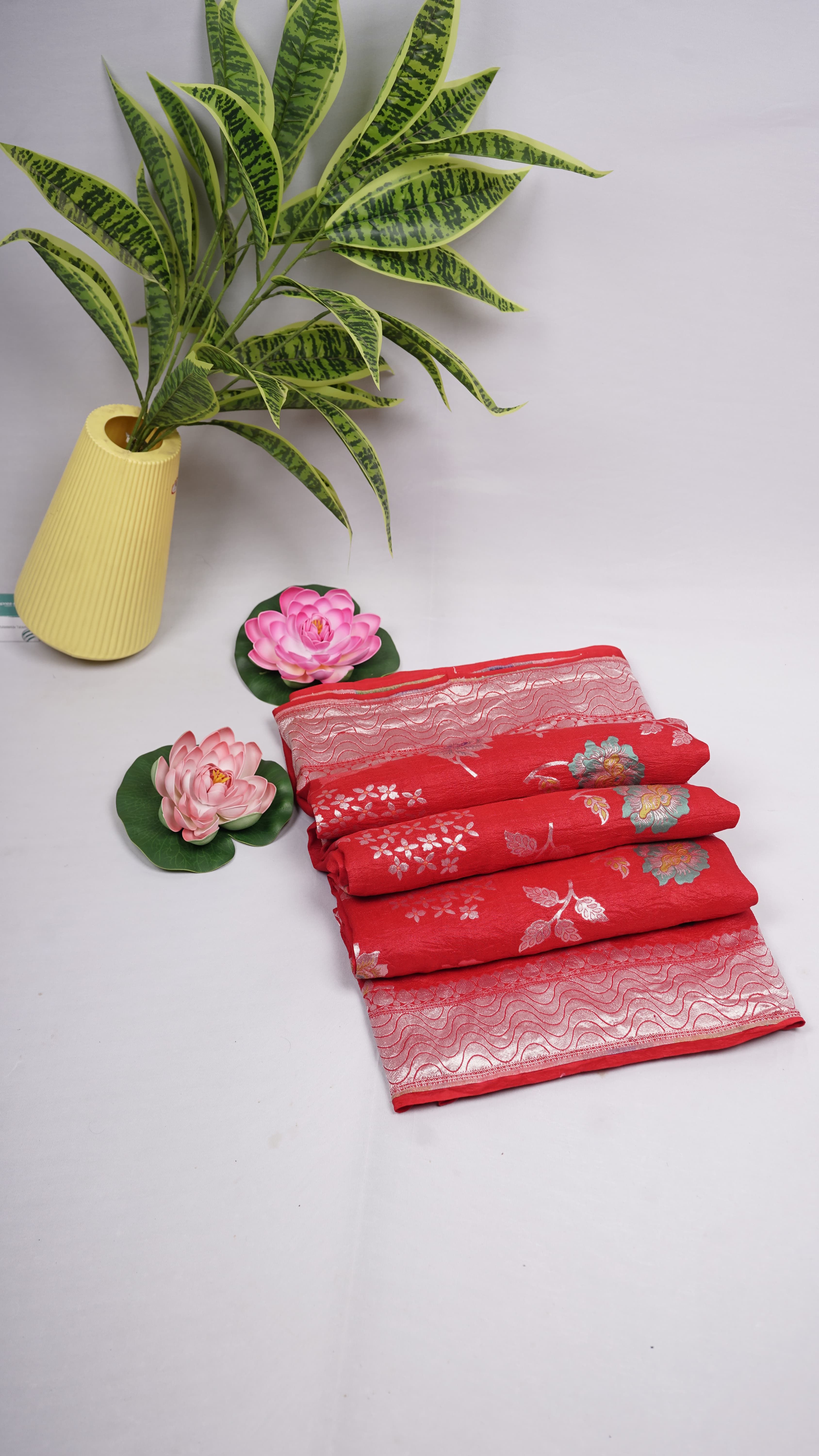 Pure Banarasi Handloom Khaddi Georgette Mina Saree