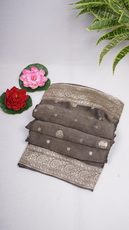 Pure Banarasi Handloom Katan Mashru Silk Saree