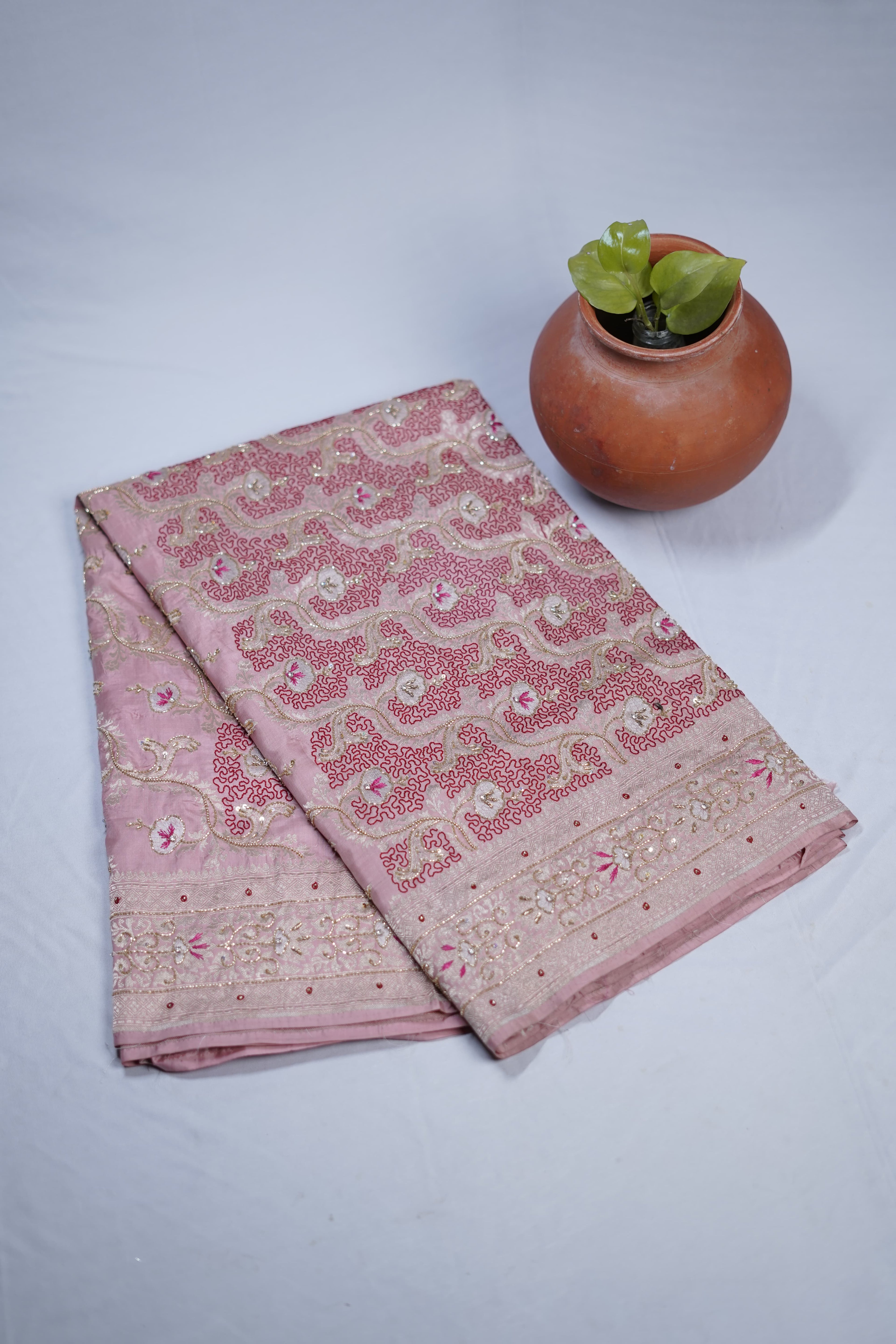 Pure Banarasi Handloom Katan Handwork Saree