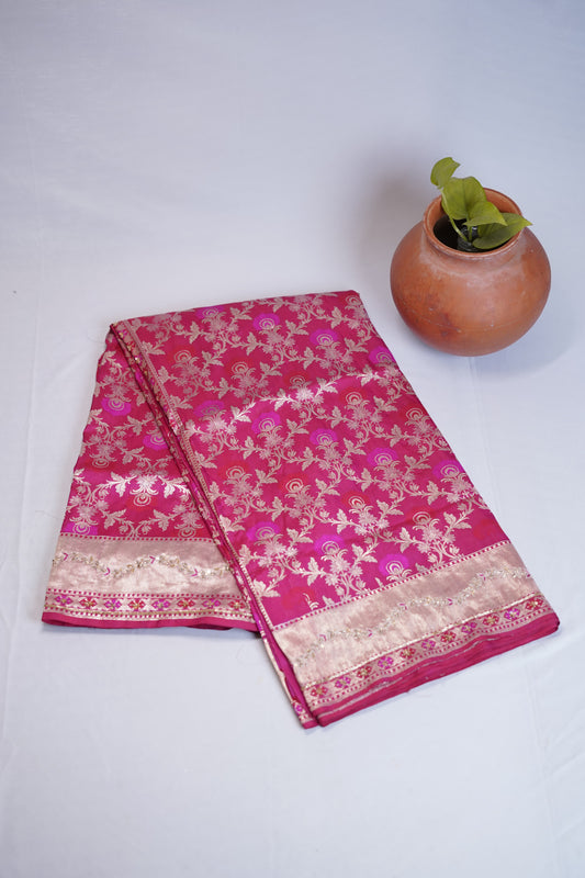 Pure Banarasi Handloom Katan Handwork Saree