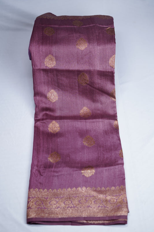 Pure Banarasi Handloom Katan Tussar Saree