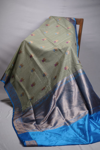Pure Banarasi Handloom Tussar Georgette Saree