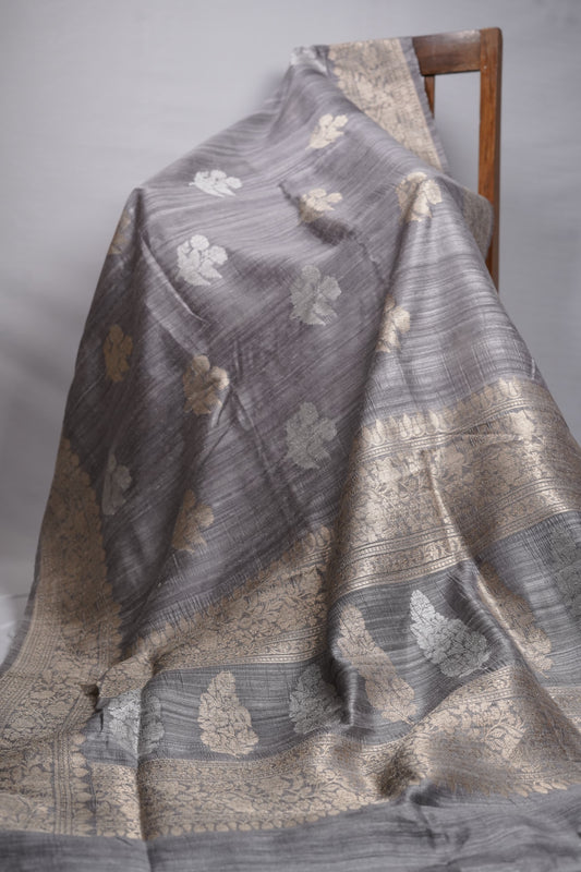 Pure Banarasi Handloom Tussar Georgette Saree