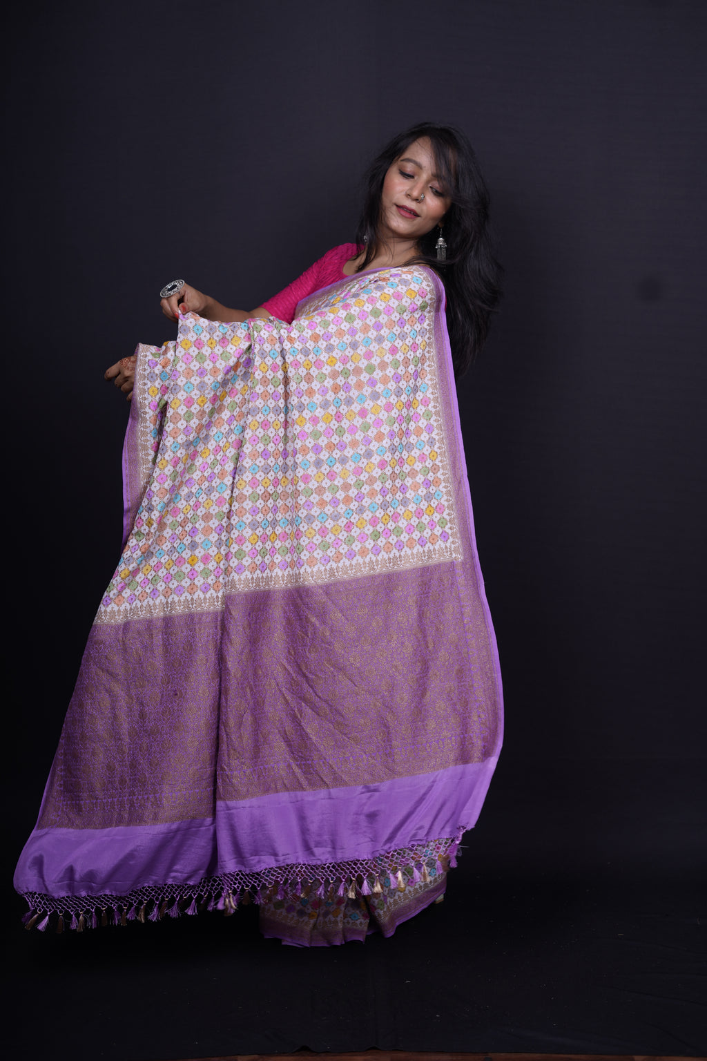 Pure Banarasi Handloom Rangkaat Moonga Silk Saree