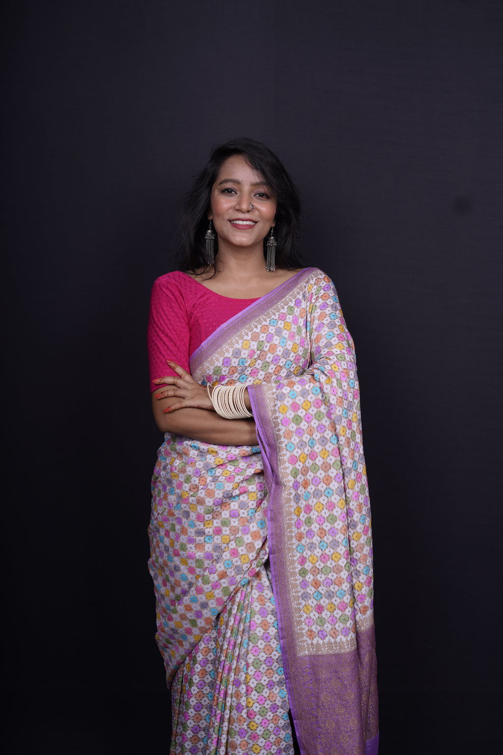 Pure Banarasi Handloom Rangkaat Moonga Silk Saree