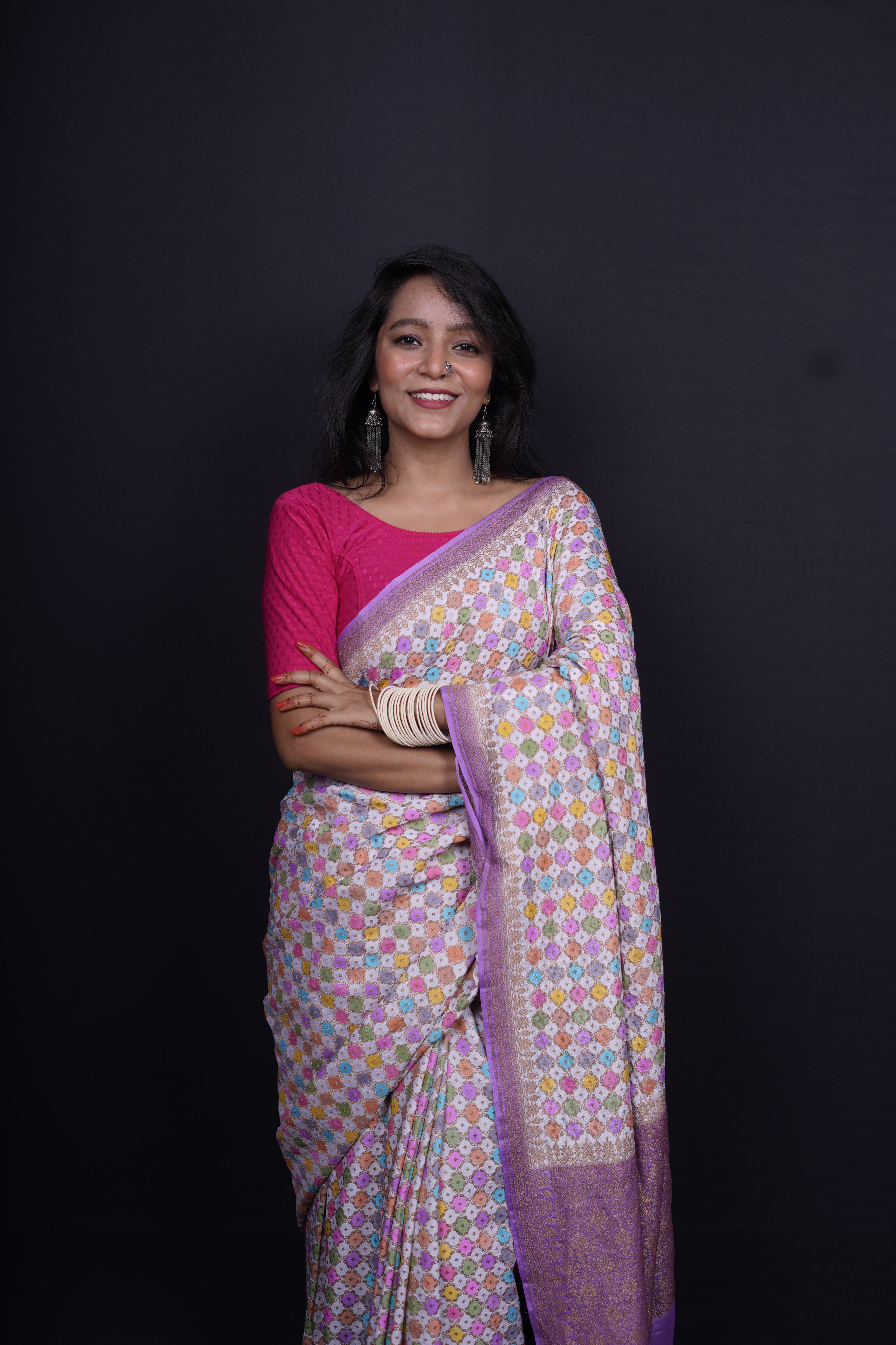 Pure Banarasi Handloom Rangkaat Moonga Silk Saree