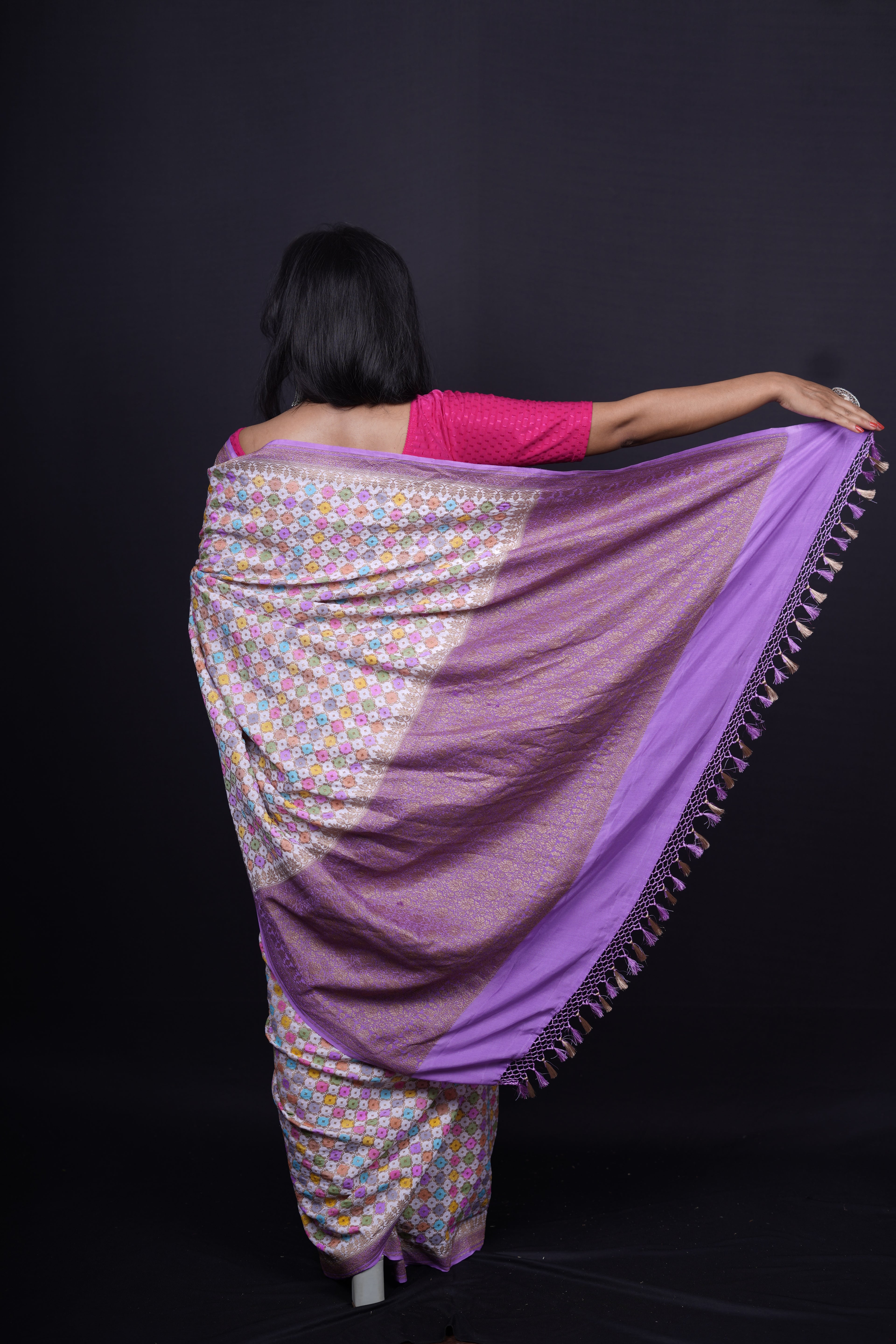 Pure Banarasi Handloom Rangkaat Moonga Silk Saree