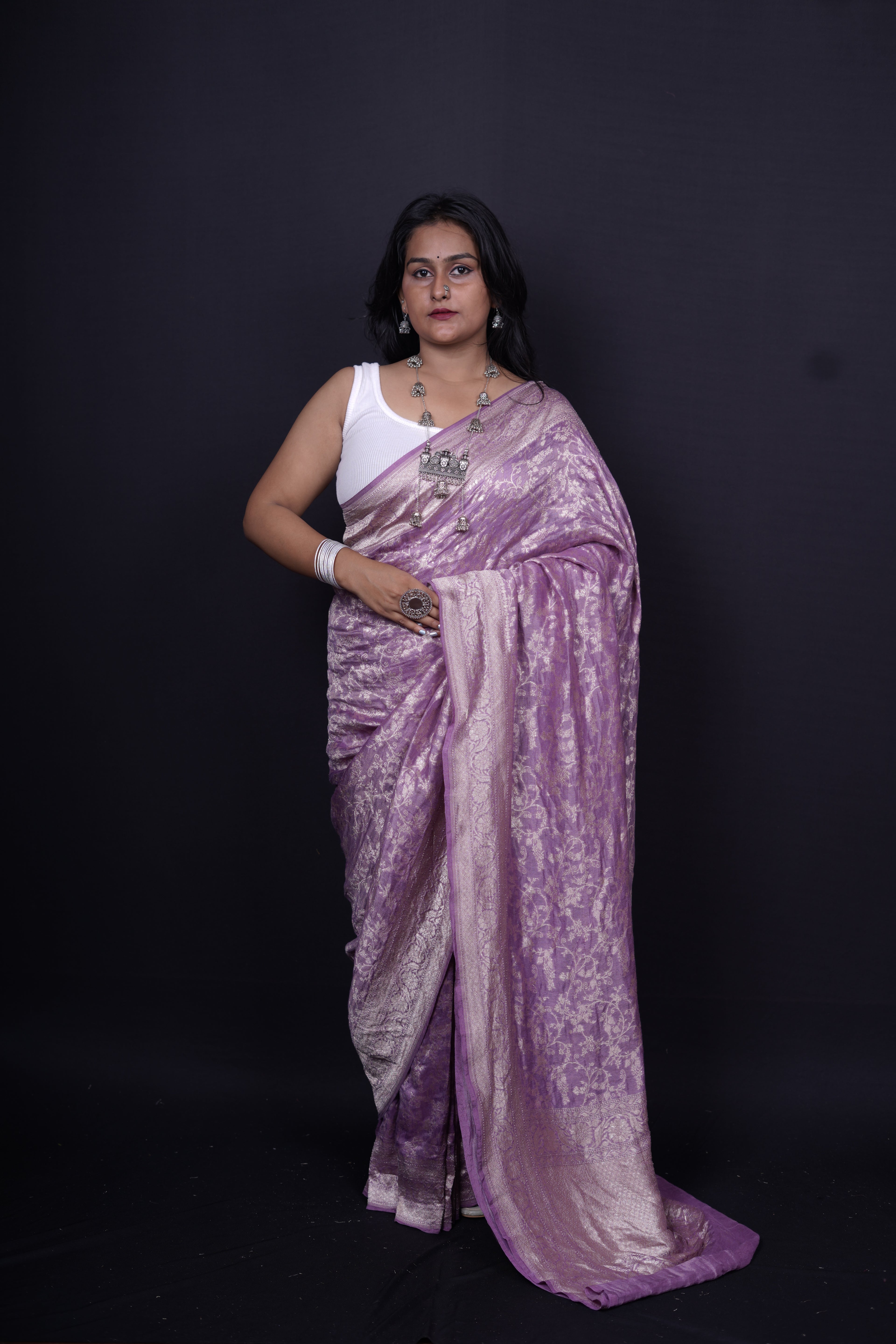 Pure Banarasi Handloom Tissue Georgette Saree