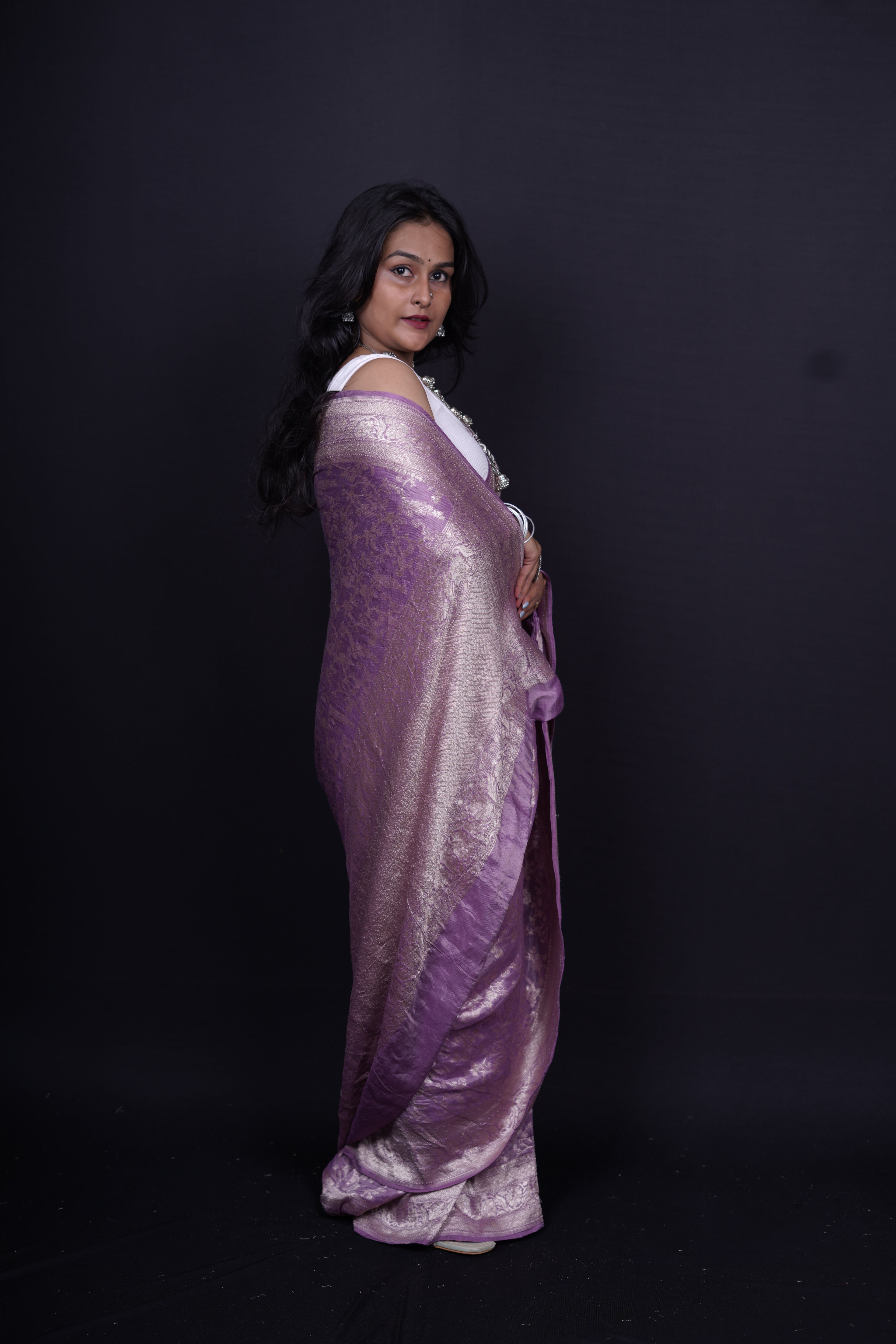 Pure Banarasi Handloom Tissue Georgette Saree