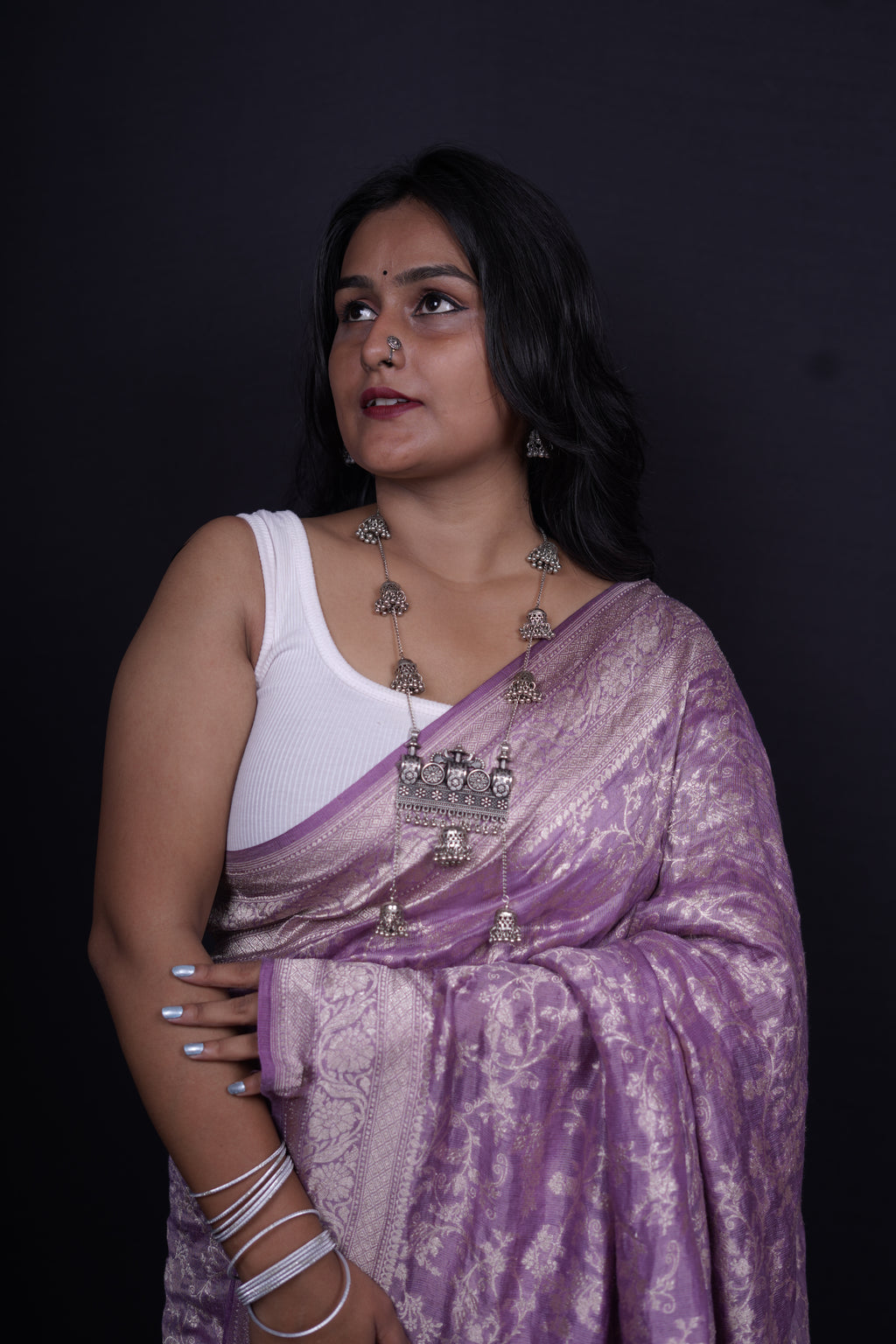 Pure Banarasi Handloom Tissue Georgette Saree