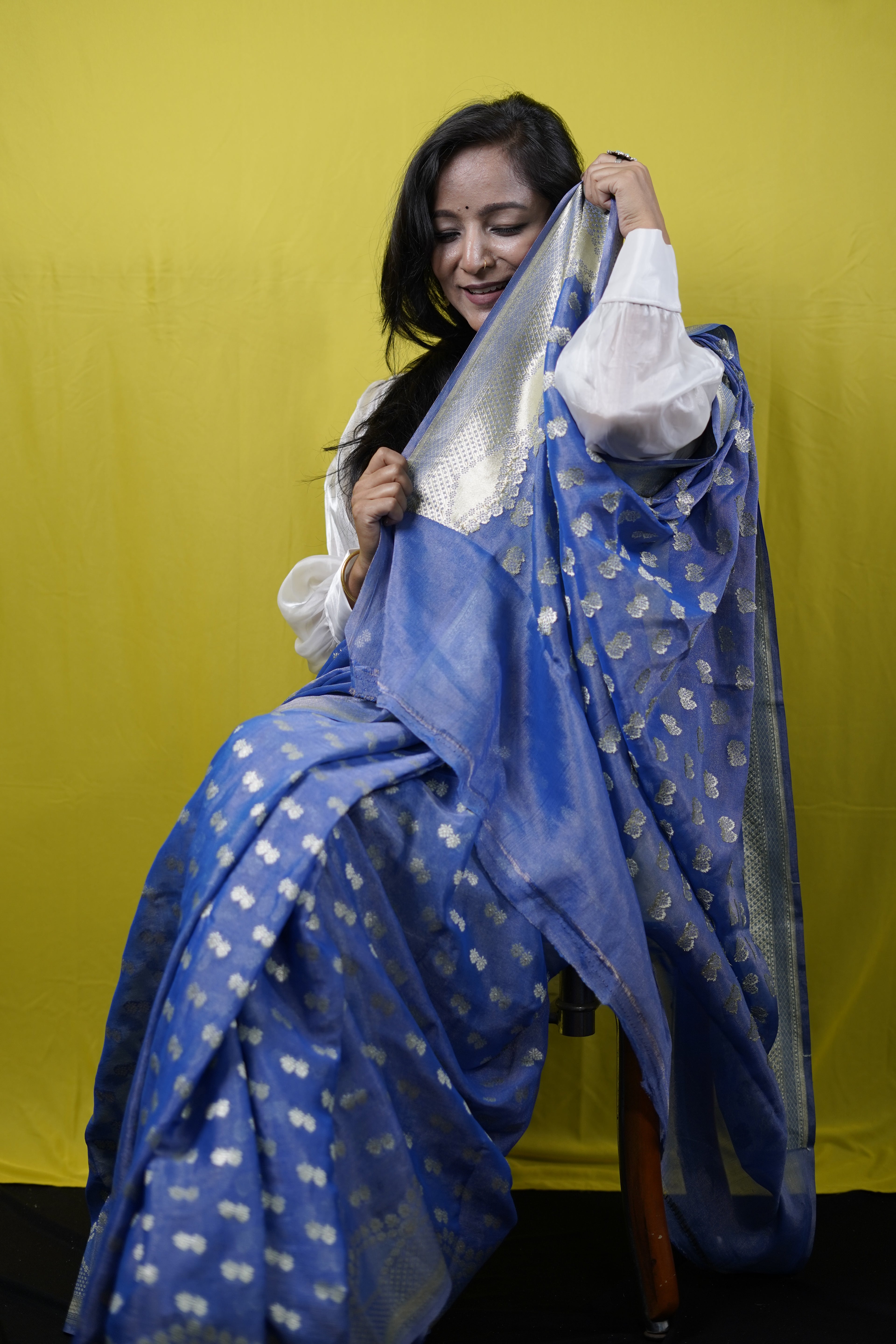 Pure Banarasi Handloom Tissue Georgette Saree