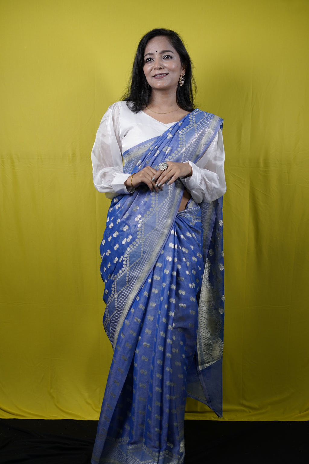 Pure Banarasi Handloom Tissue Georgette Saree