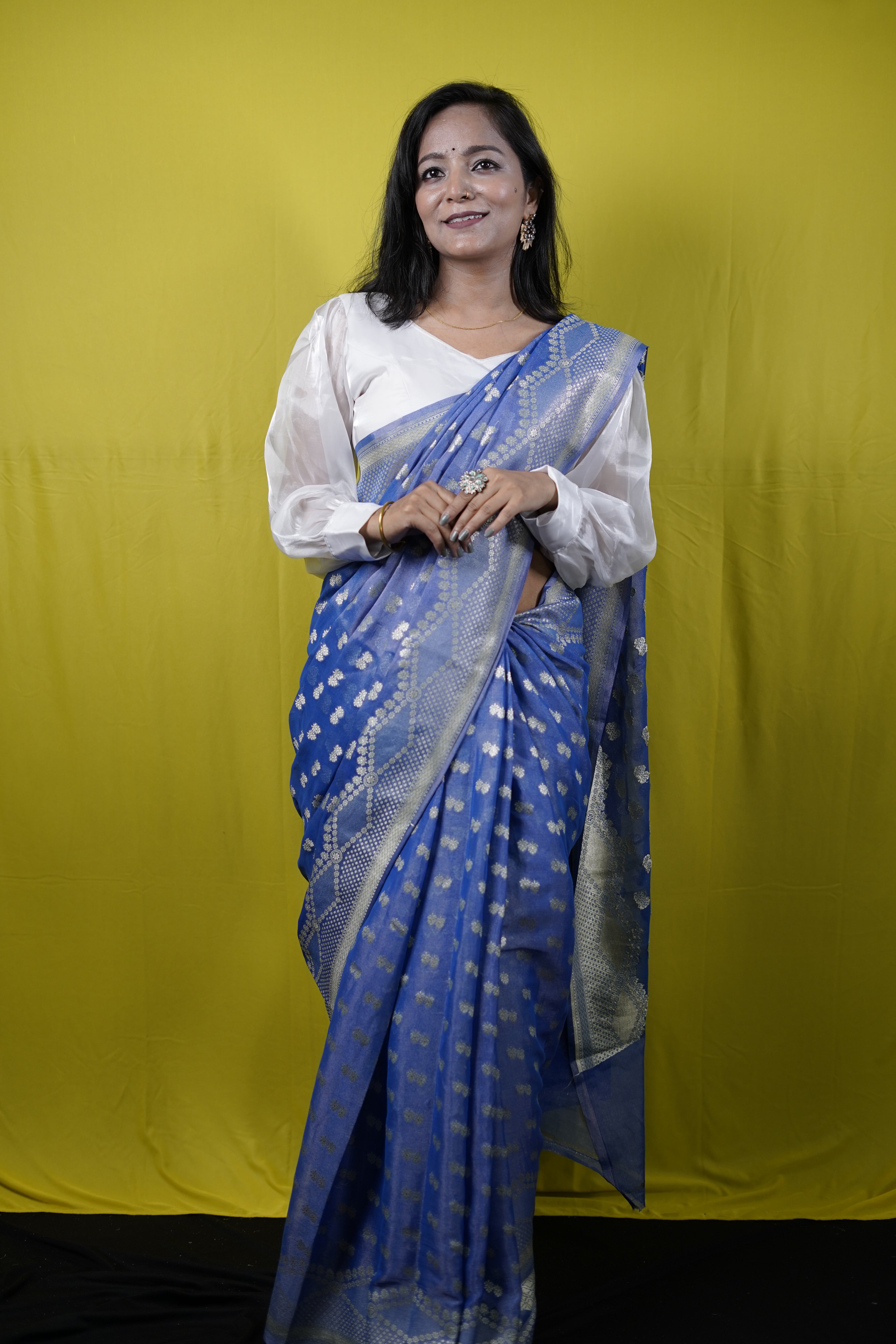 Pure Banarasi Handloom Tissue Georgette Saree
