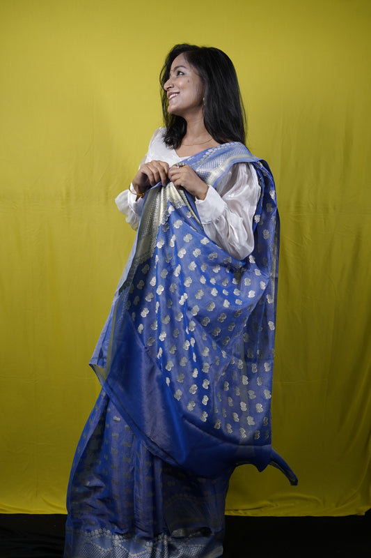 Pure Banarasi Handloom Tissue Georgette Saree
