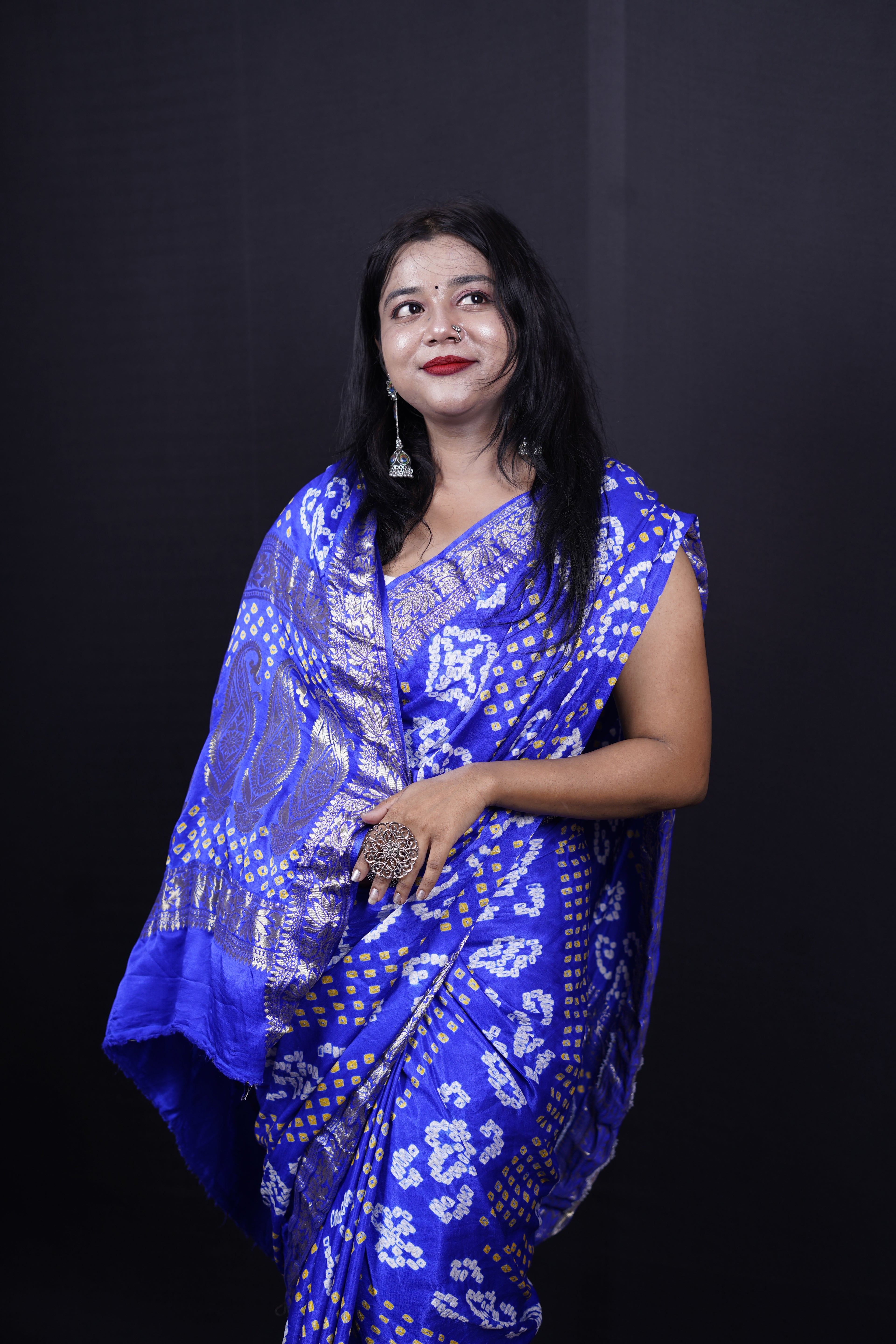 Pure Banarasi Handloom Gaji Bandhej Saree