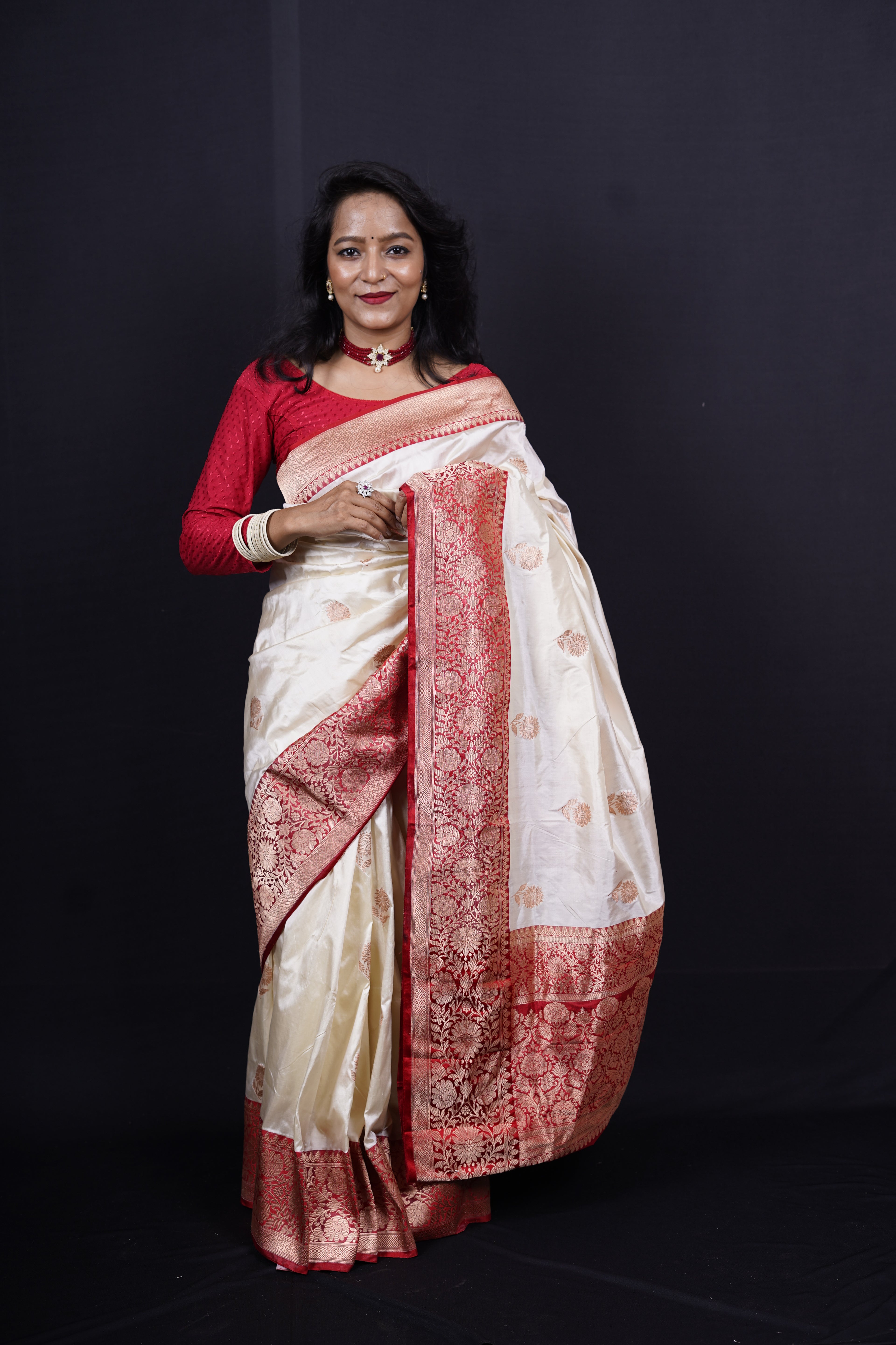 Pure Banarasi Handloom Katan Boota Saree