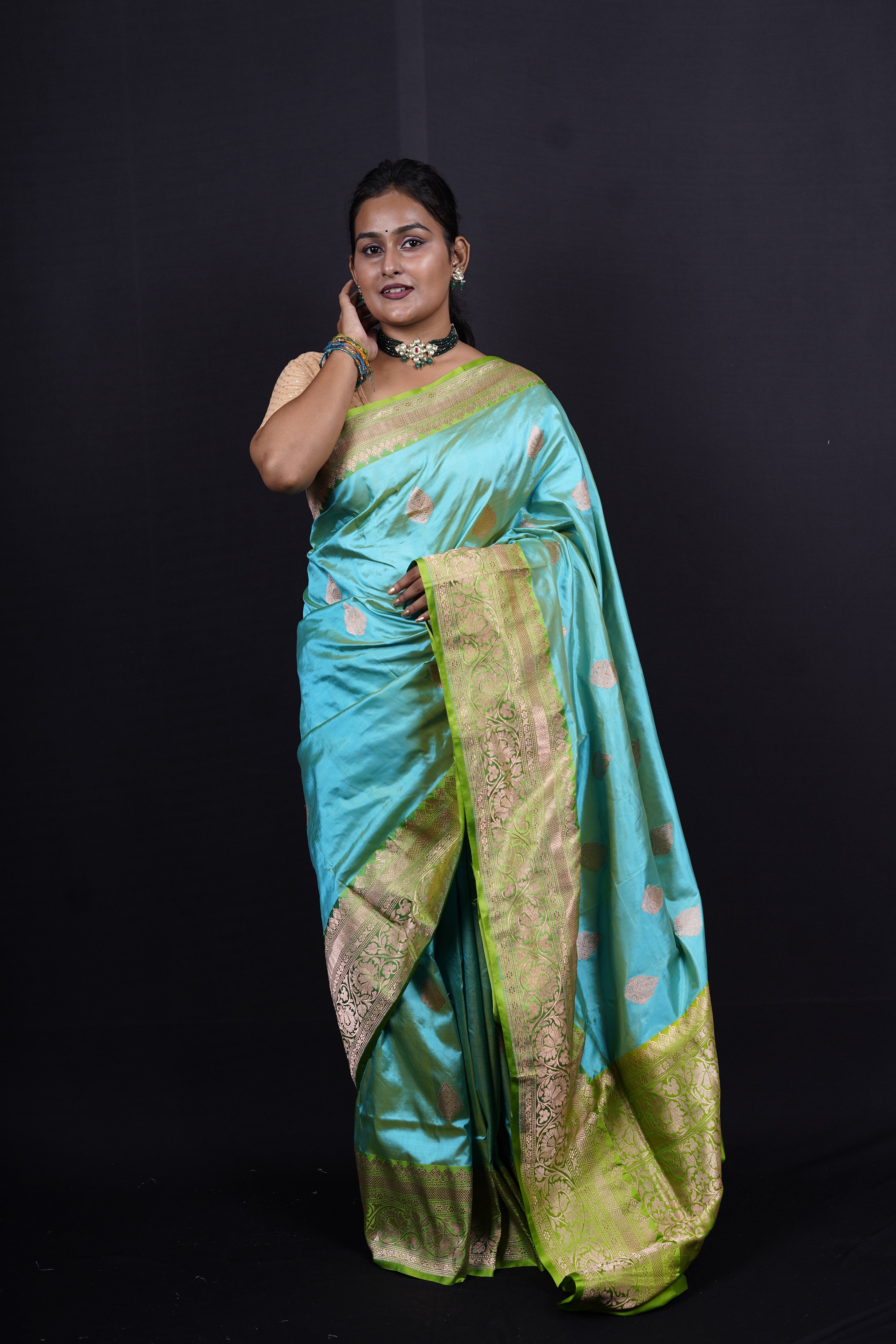 Pure Banarasi Handloom Katan Boota Saree