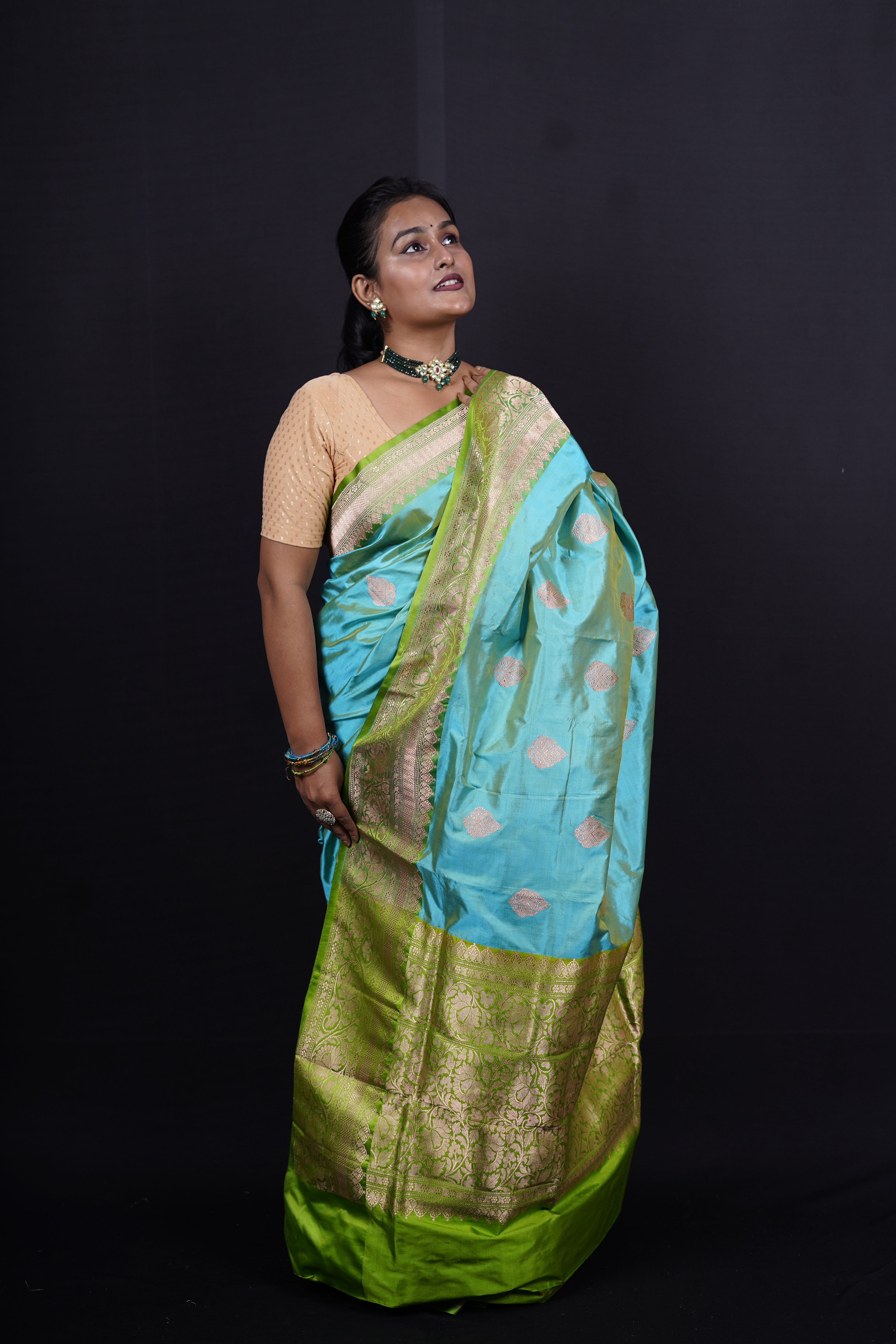 Pure Banarasi Handloom Katan Boota Saree