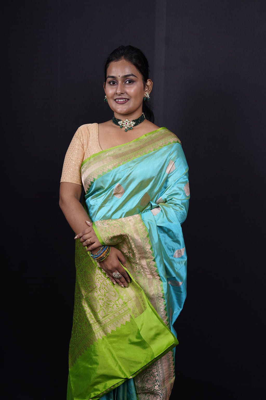 Pure Banarasi Handloom Katan Boota Saree