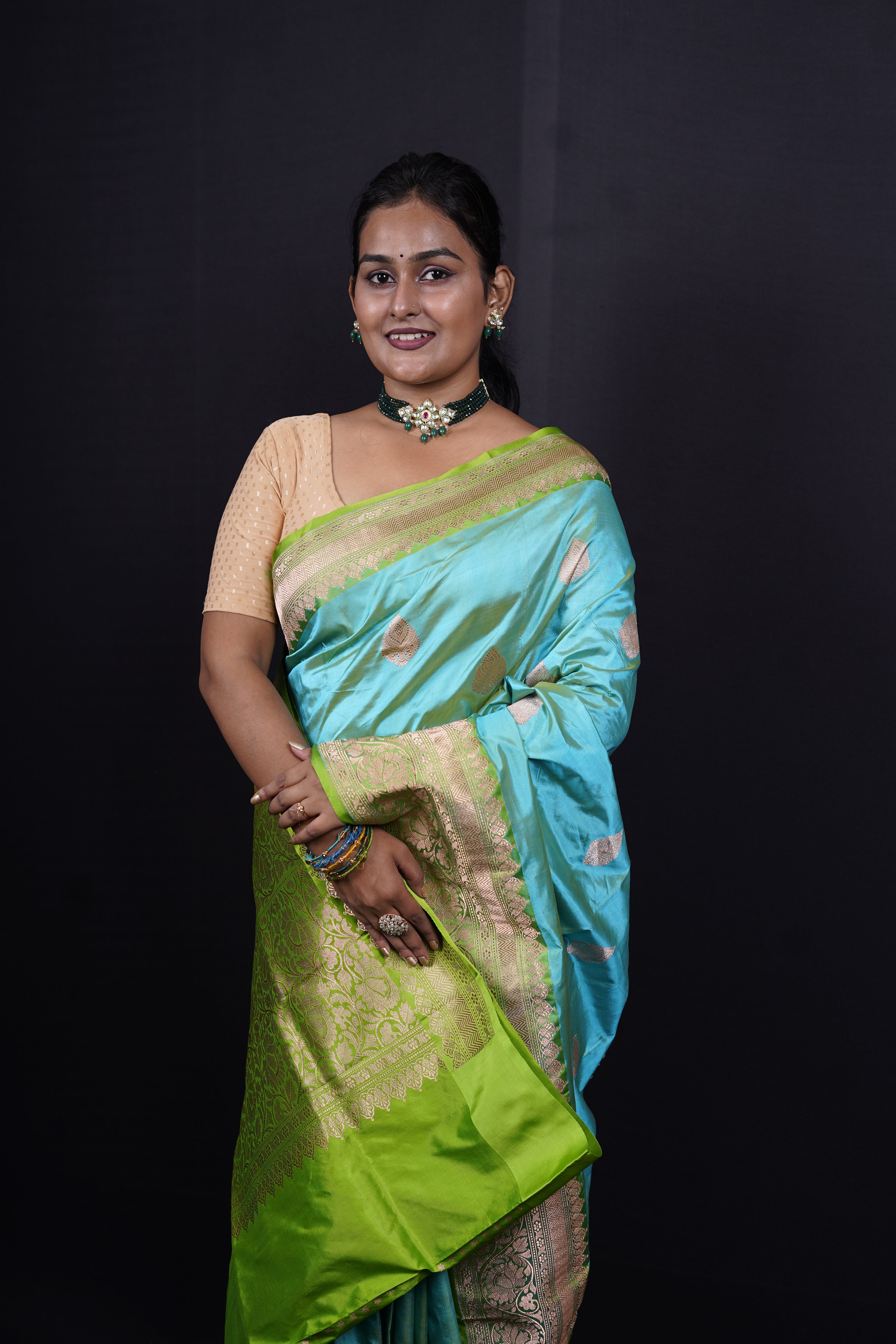 Pure Banarasi Handloom Katan Boota Saree