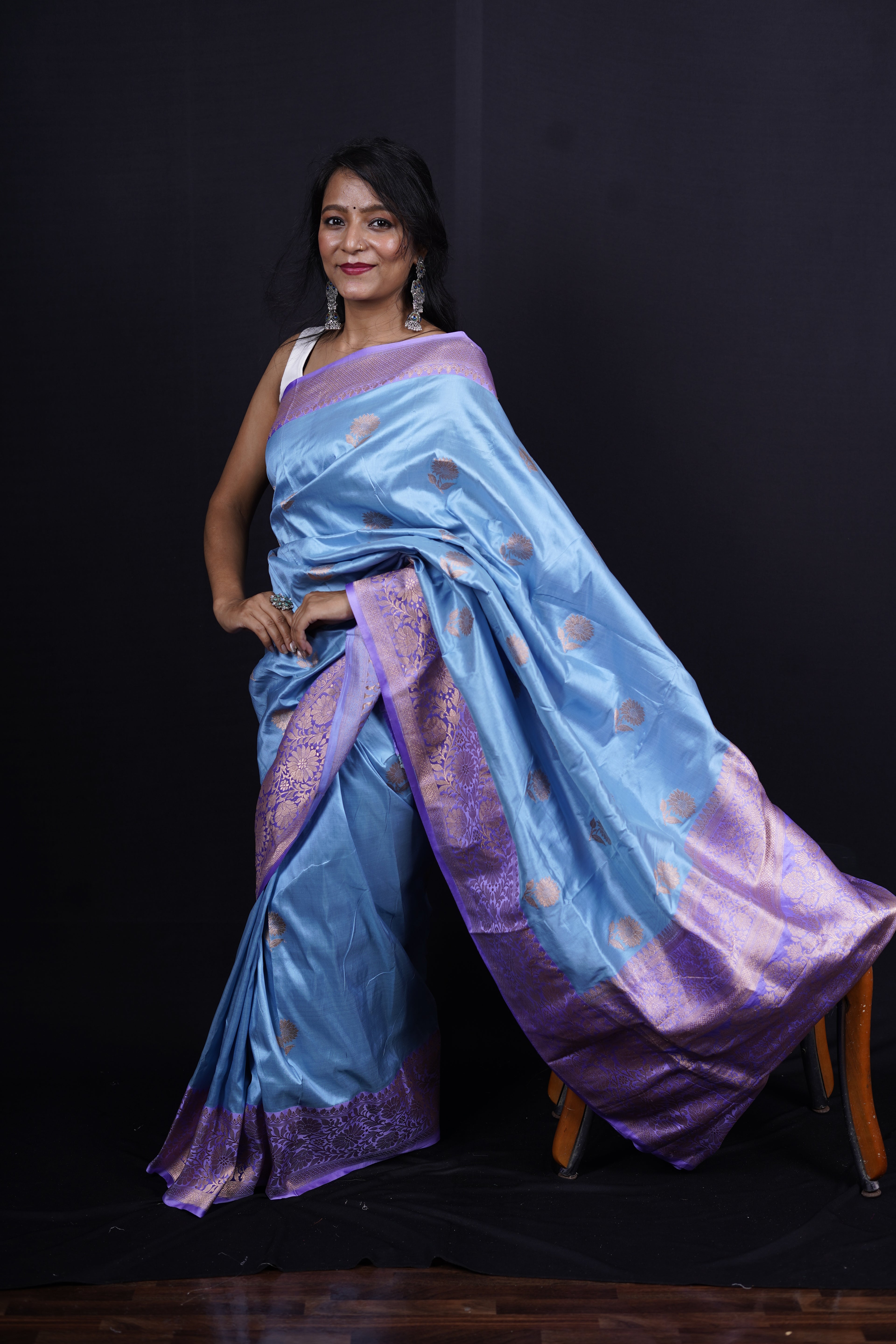 Pure Banarasi Handloom Katan Boota Saree