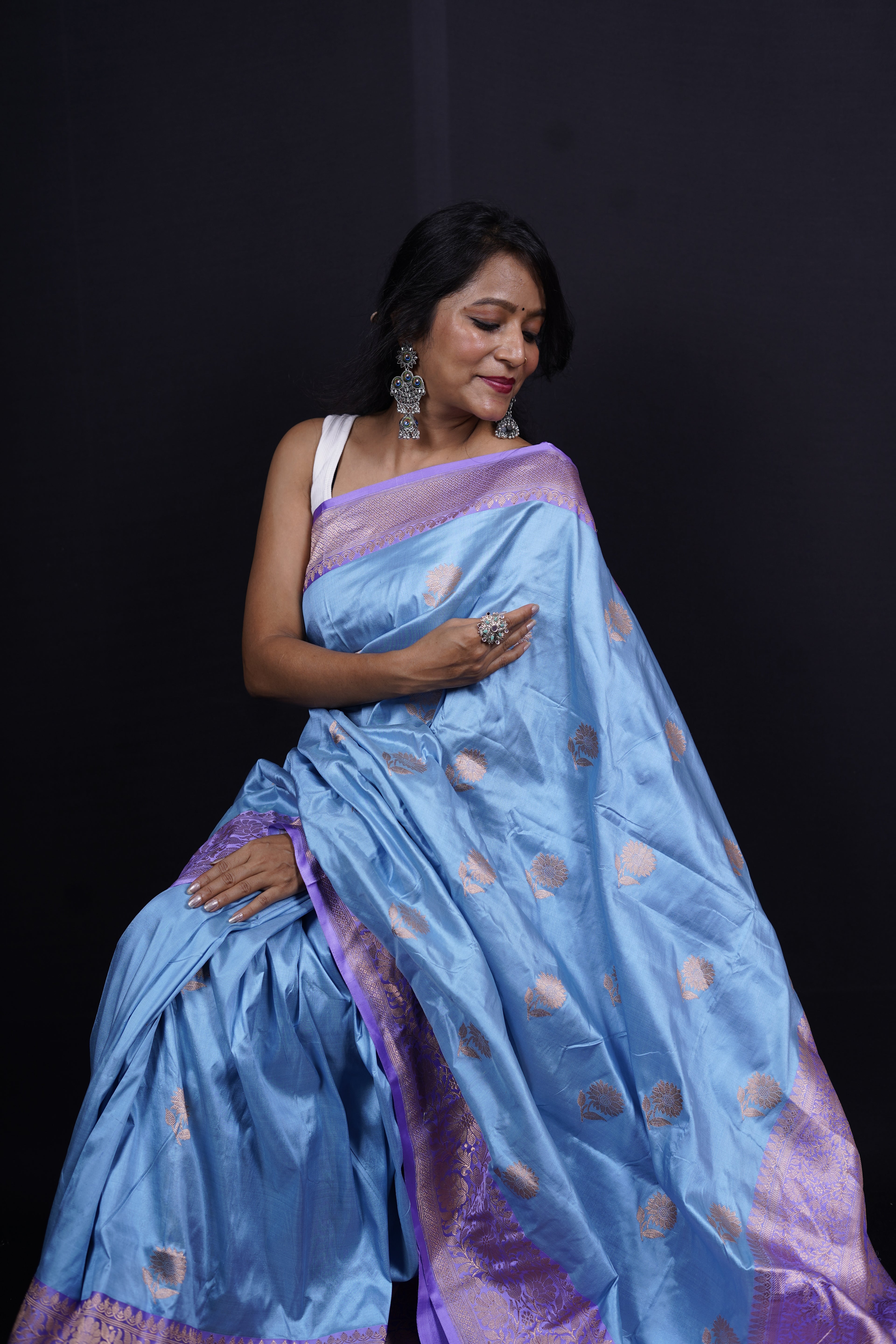 Pure Banarasi Handloom Katan Boota Saree