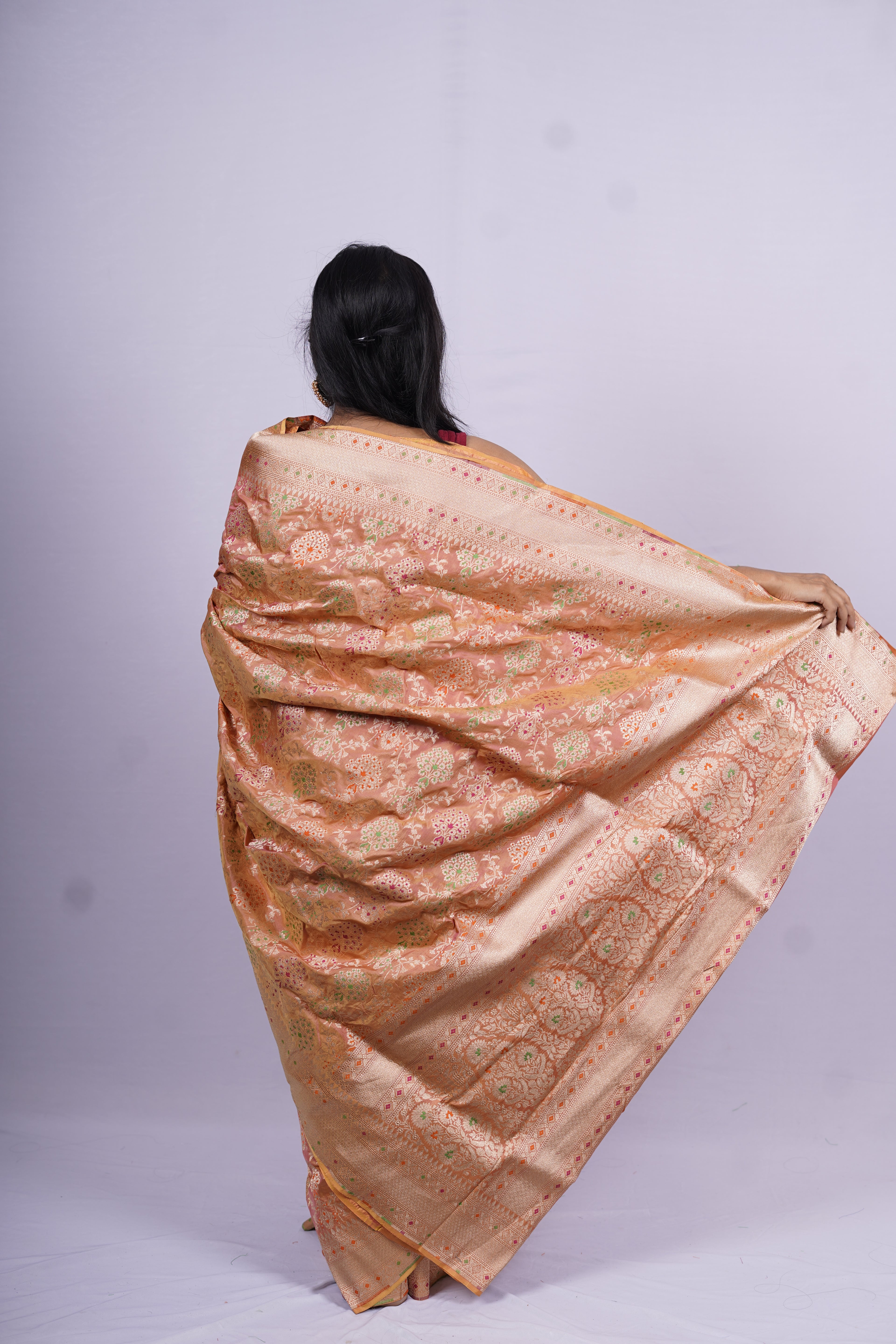 Pure Banarasi Handloom Katan Tilfi Jamdani Saree