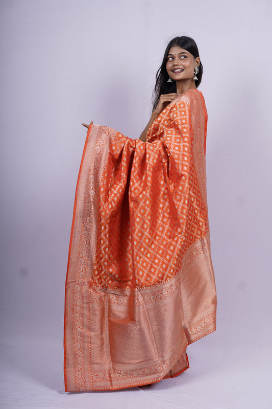 Pure Banarasi Handloom Katan Patola Saree