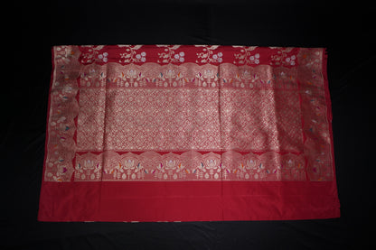 Pure Banarasi Handloom Katan Kadhwa Tilfi Jangla Saree