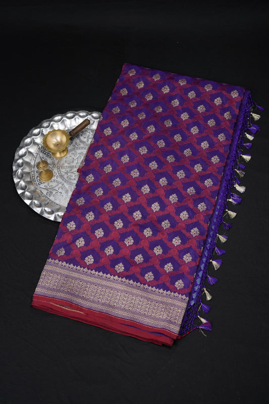 Pure Banarasi Handloom Katan Georgette Saree