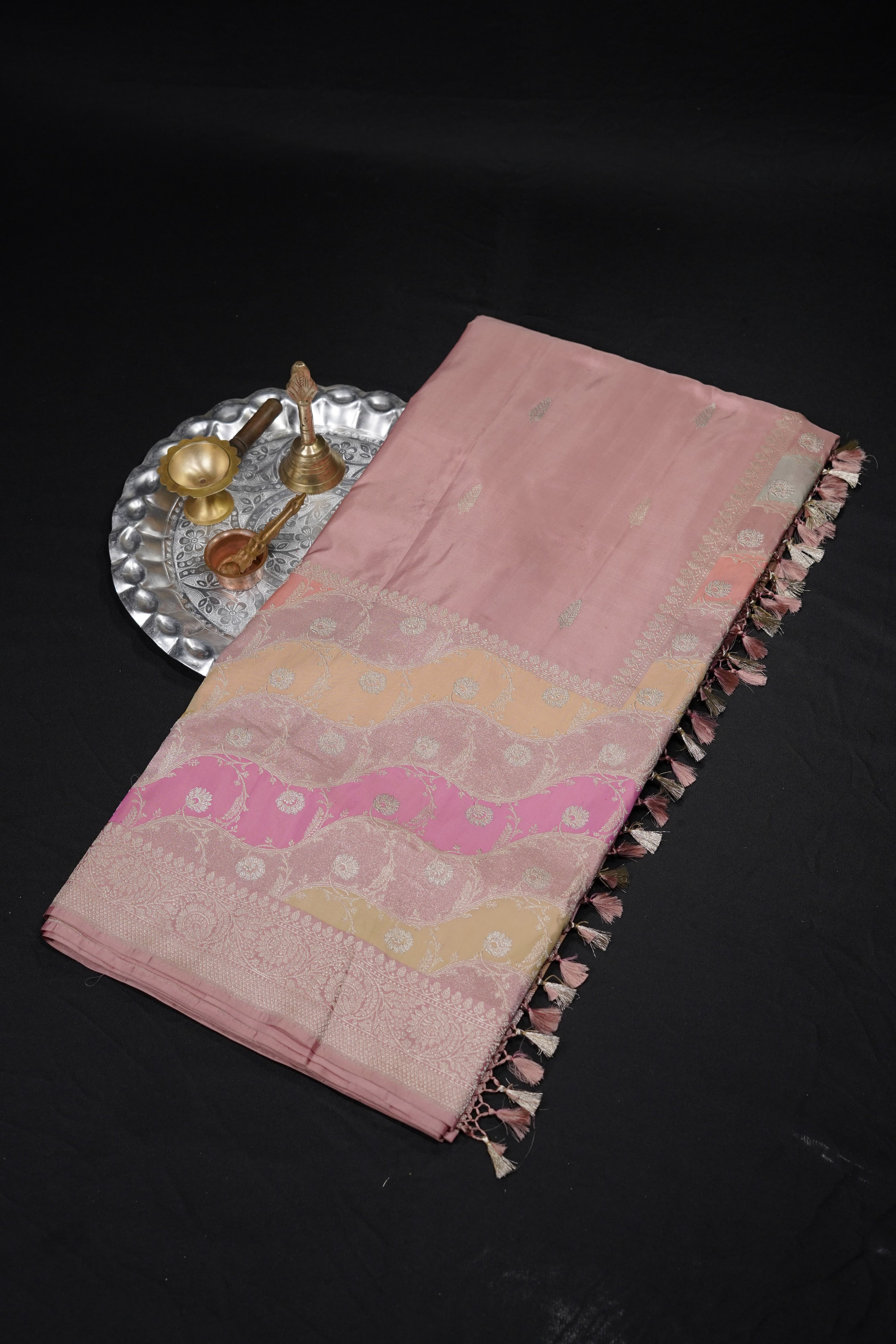 Pure Banarasi Handloom Katan Designer Rangkaat Saree