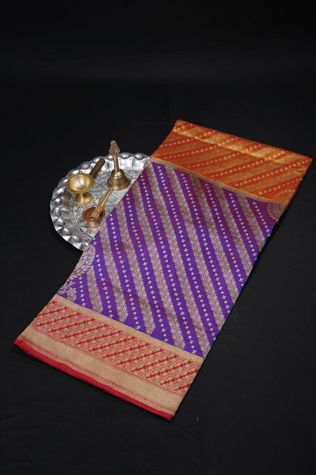Pure Banarasi Handloom Katan Rangkaat Saree