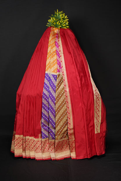 Pure Banarasi Handloom Katan Rangkaat Saree