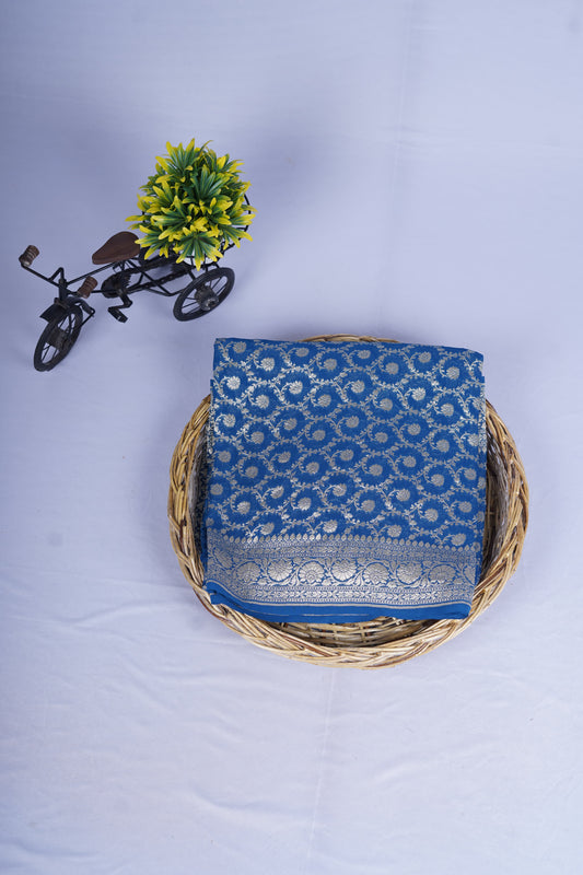 Pure Banarasi Handloom Khaddi Georgettte Gold Zari Saree