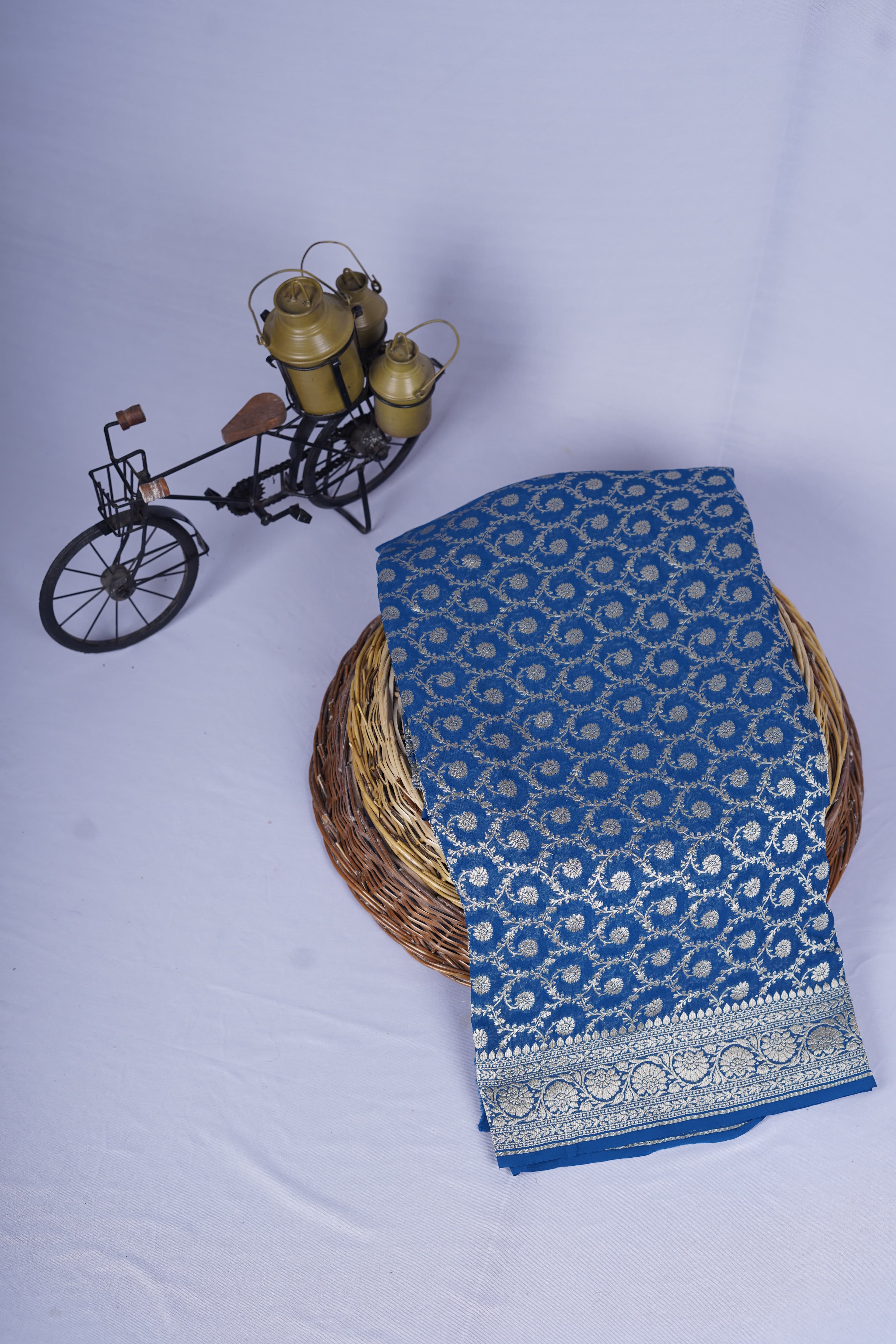 Pure Banarasi Handloom Khaddi Georgettte Gold Zari Saree