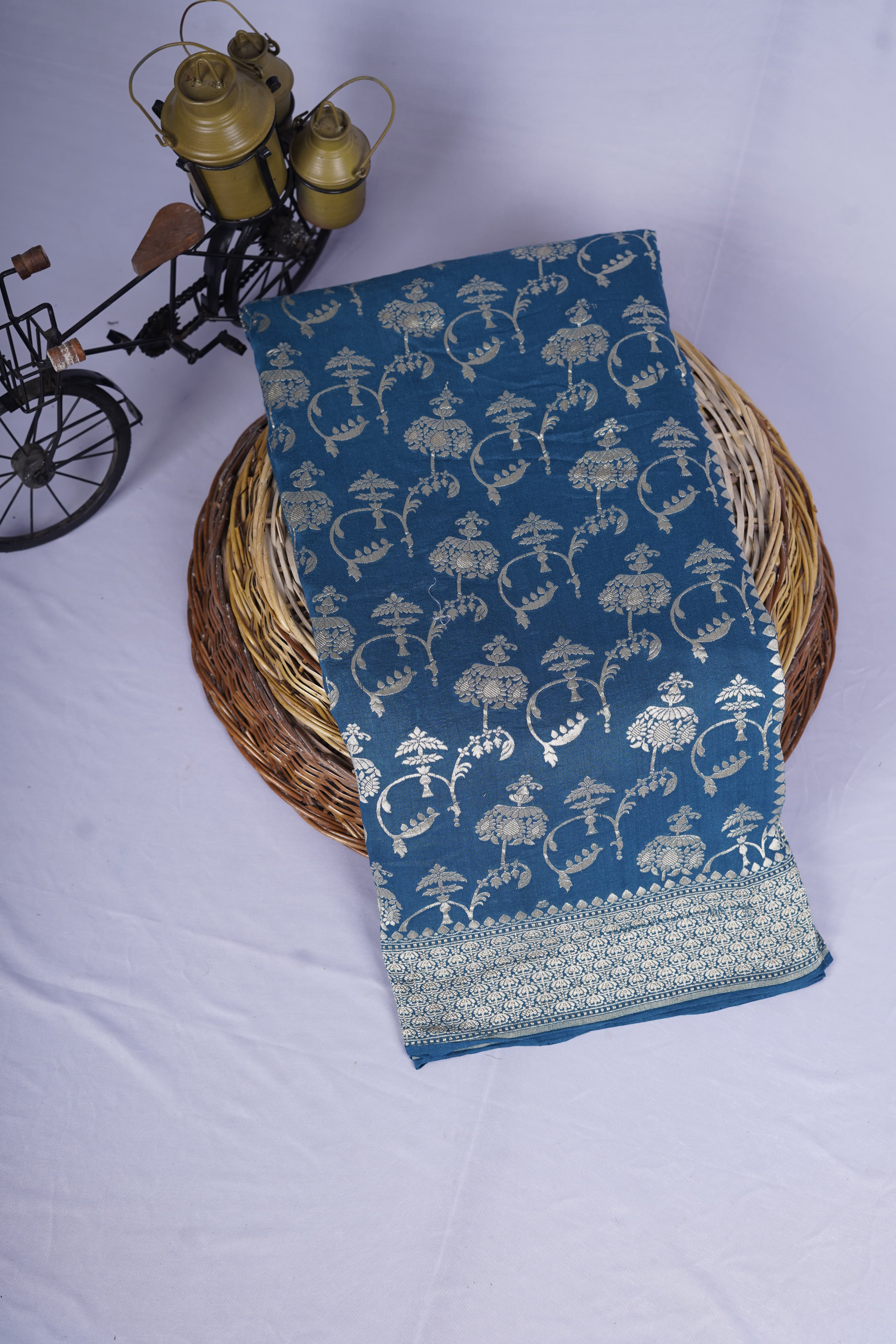 Pure Banarasi Handloom Tissue Georgette Saree