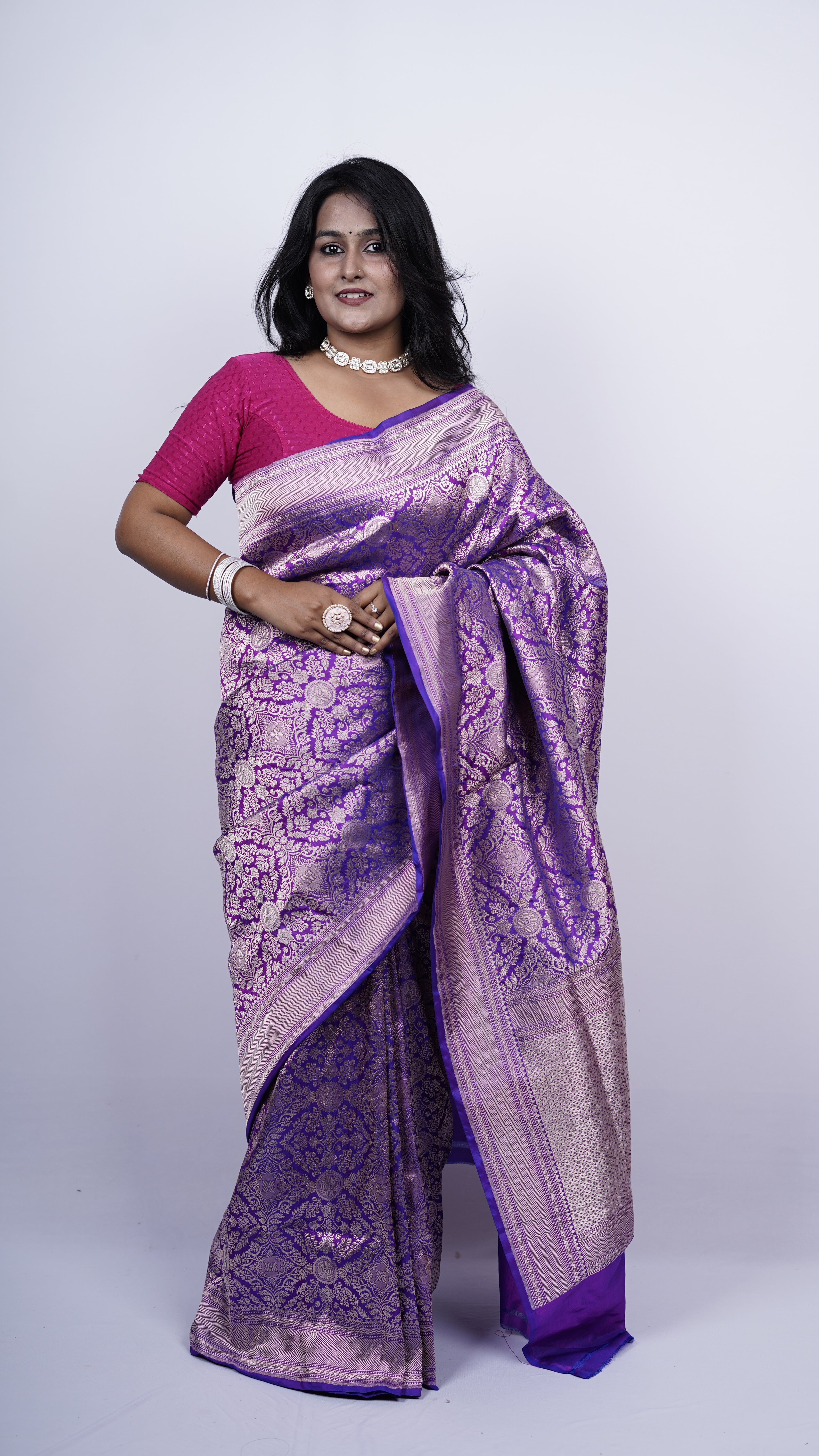 Pure Banarasi Handloom Katan Brocade Saree