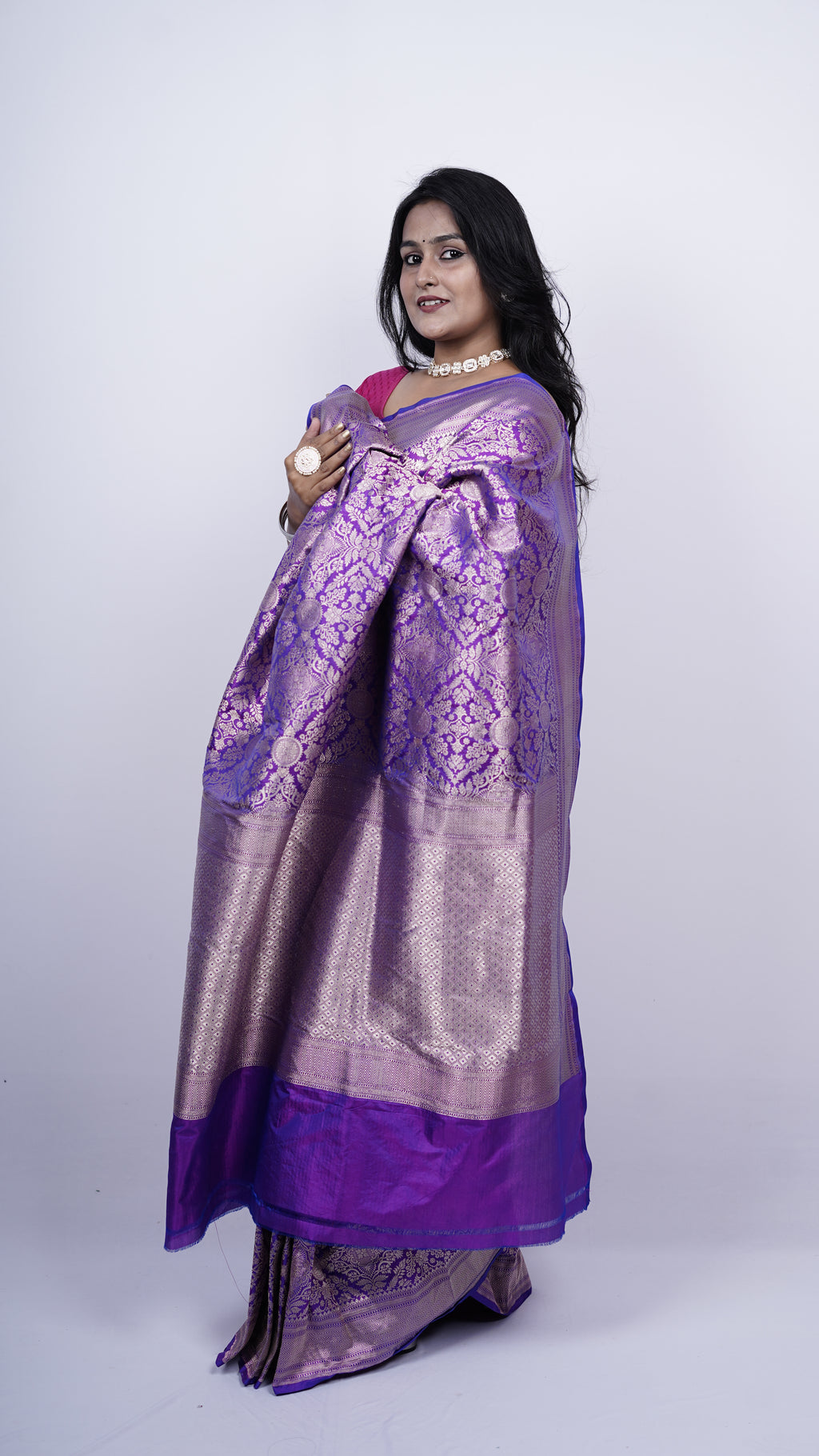 Pure Banarasi Handloom Katan Brocade Saree