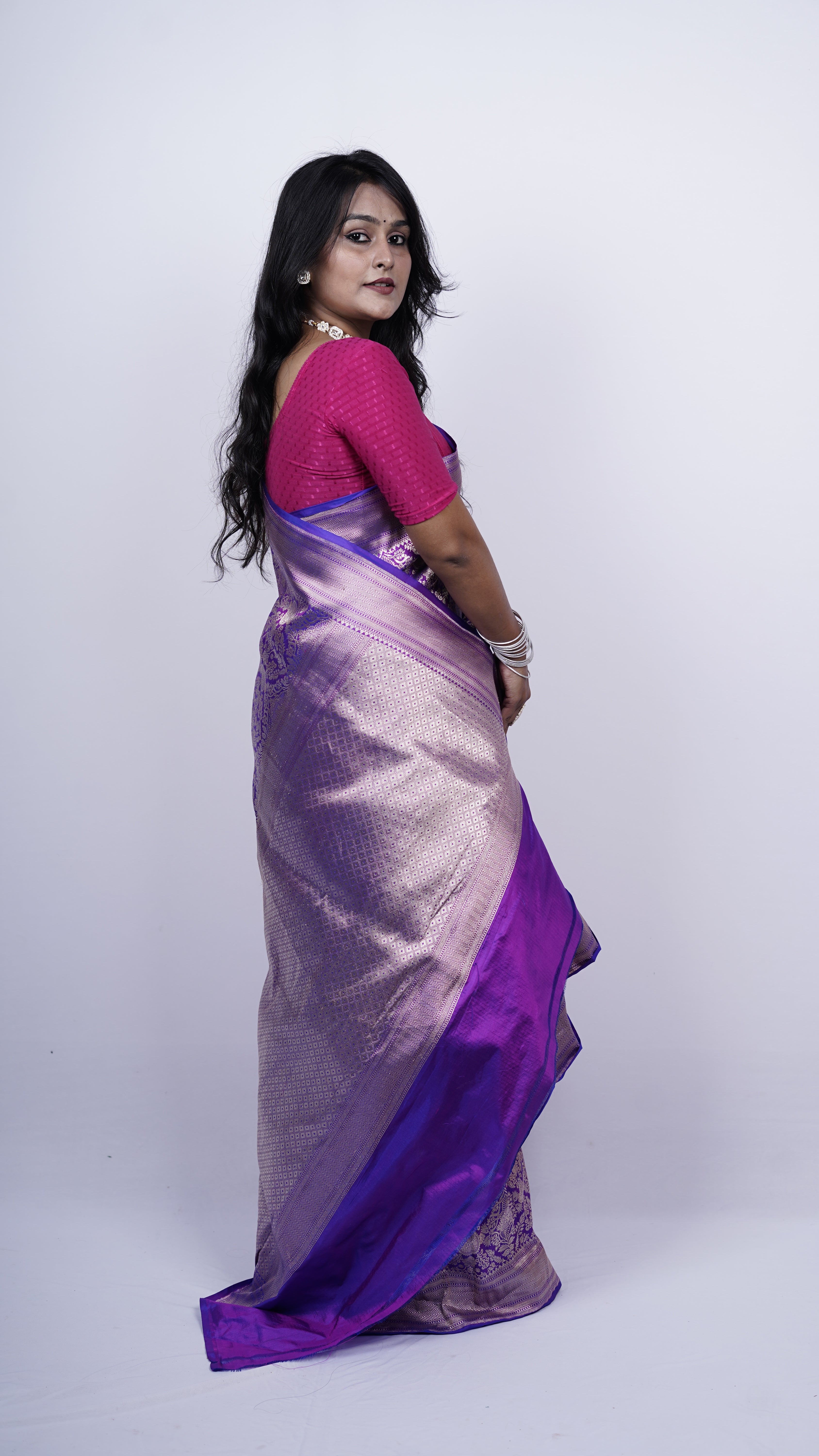 Pure Banarasi Handloom Katan Brocade Saree