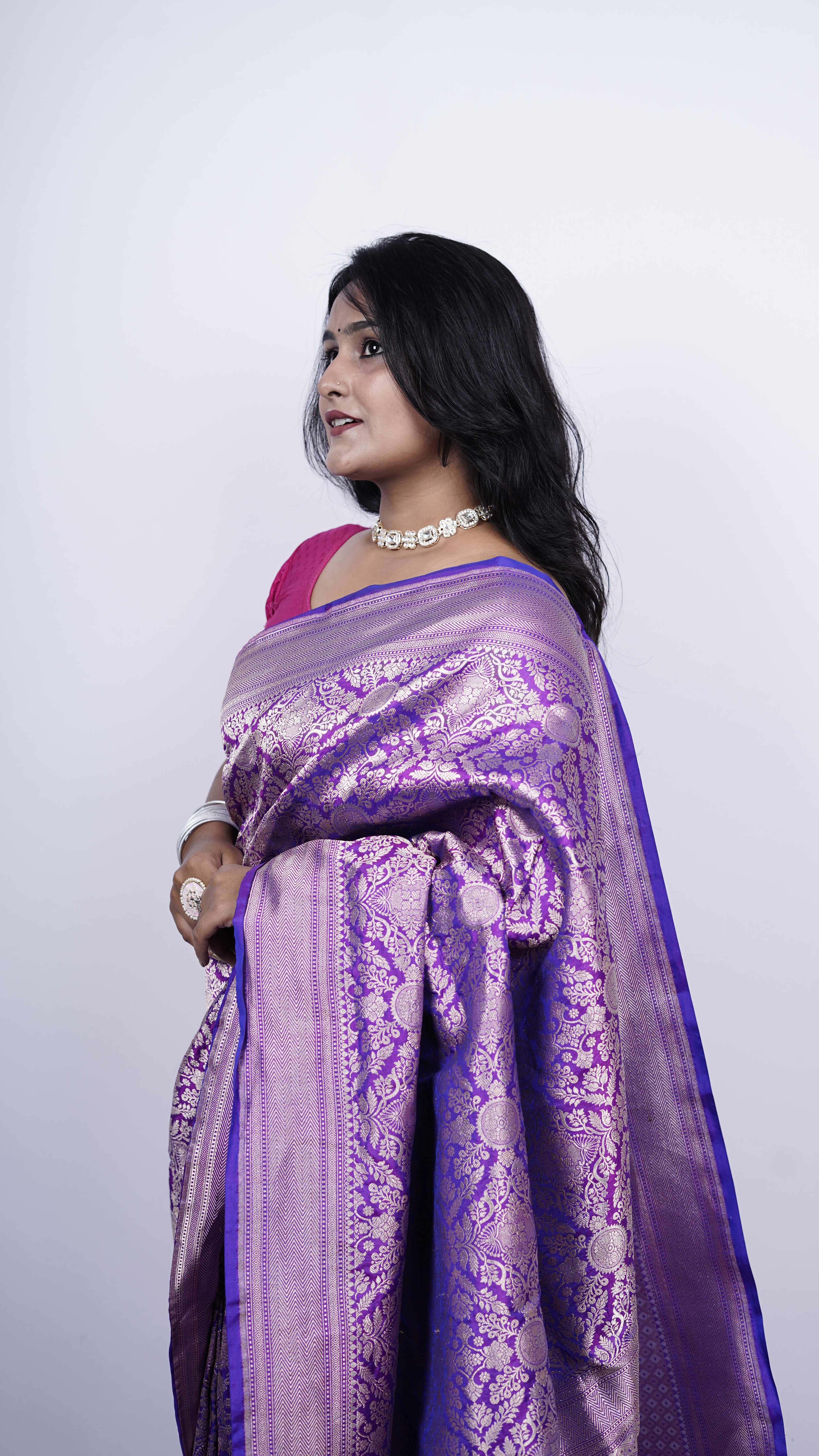 Pure Banarasi Handloom Katan Brocade Saree