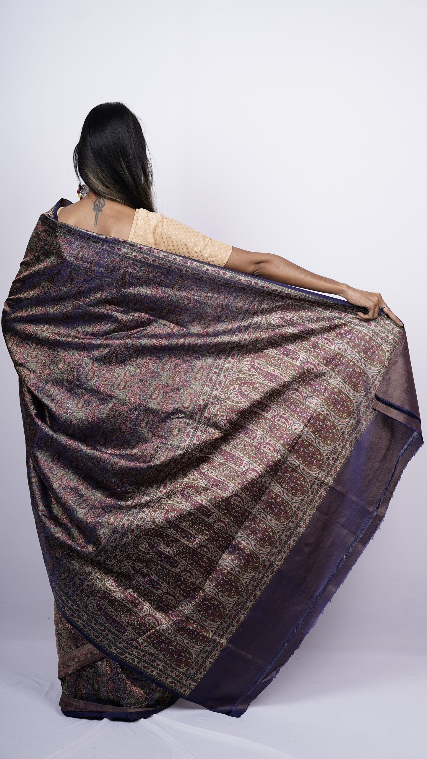 Pure Banarasi Handloom Katan Jamawar Saree