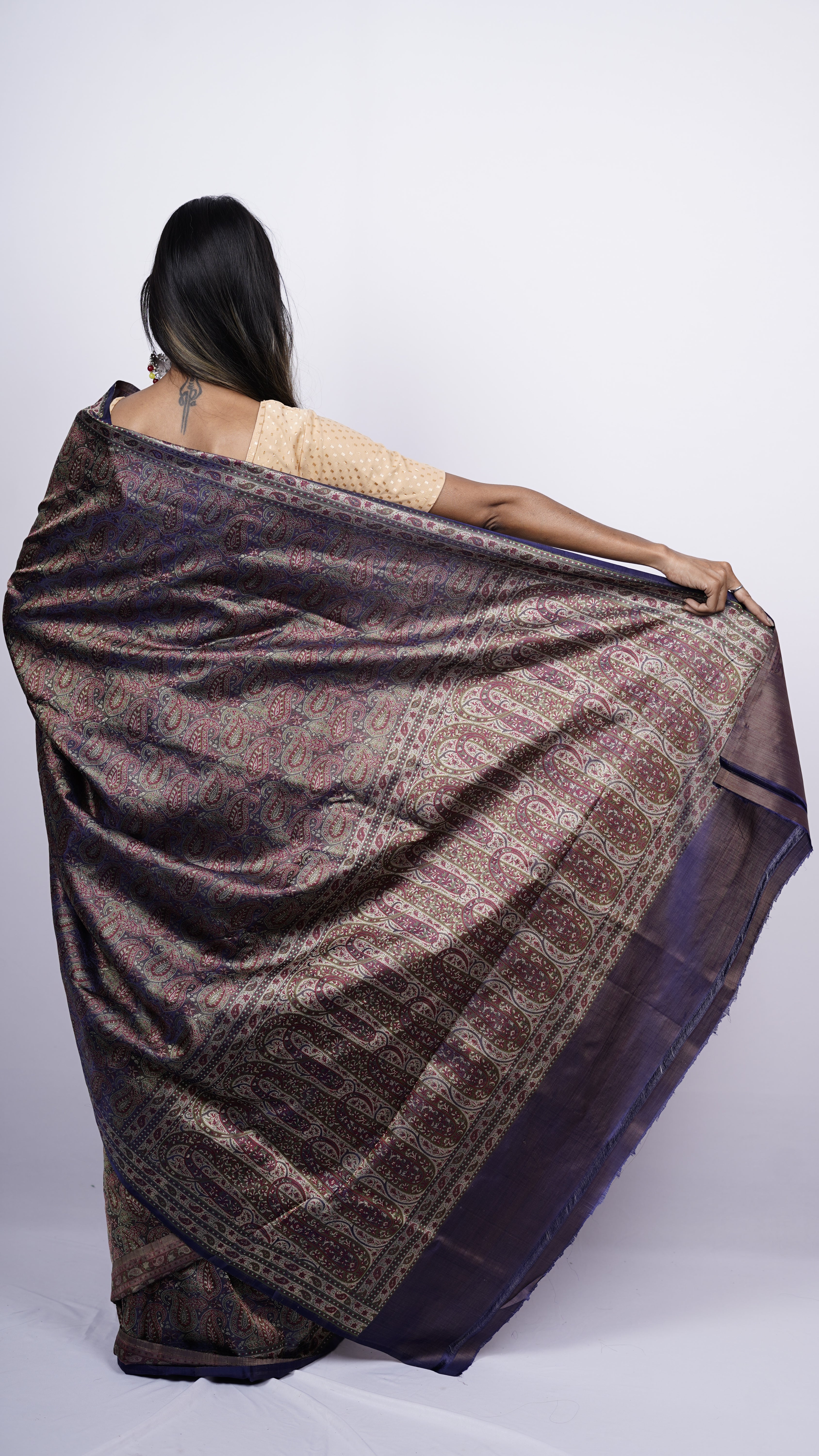 Pure Banarasi Handloom Katan Jamawar Saree