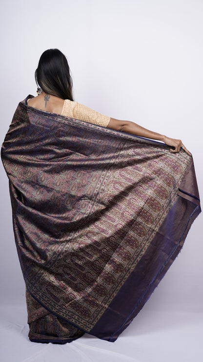 Pure Banarasi Handloom Katan Jamawar Saree