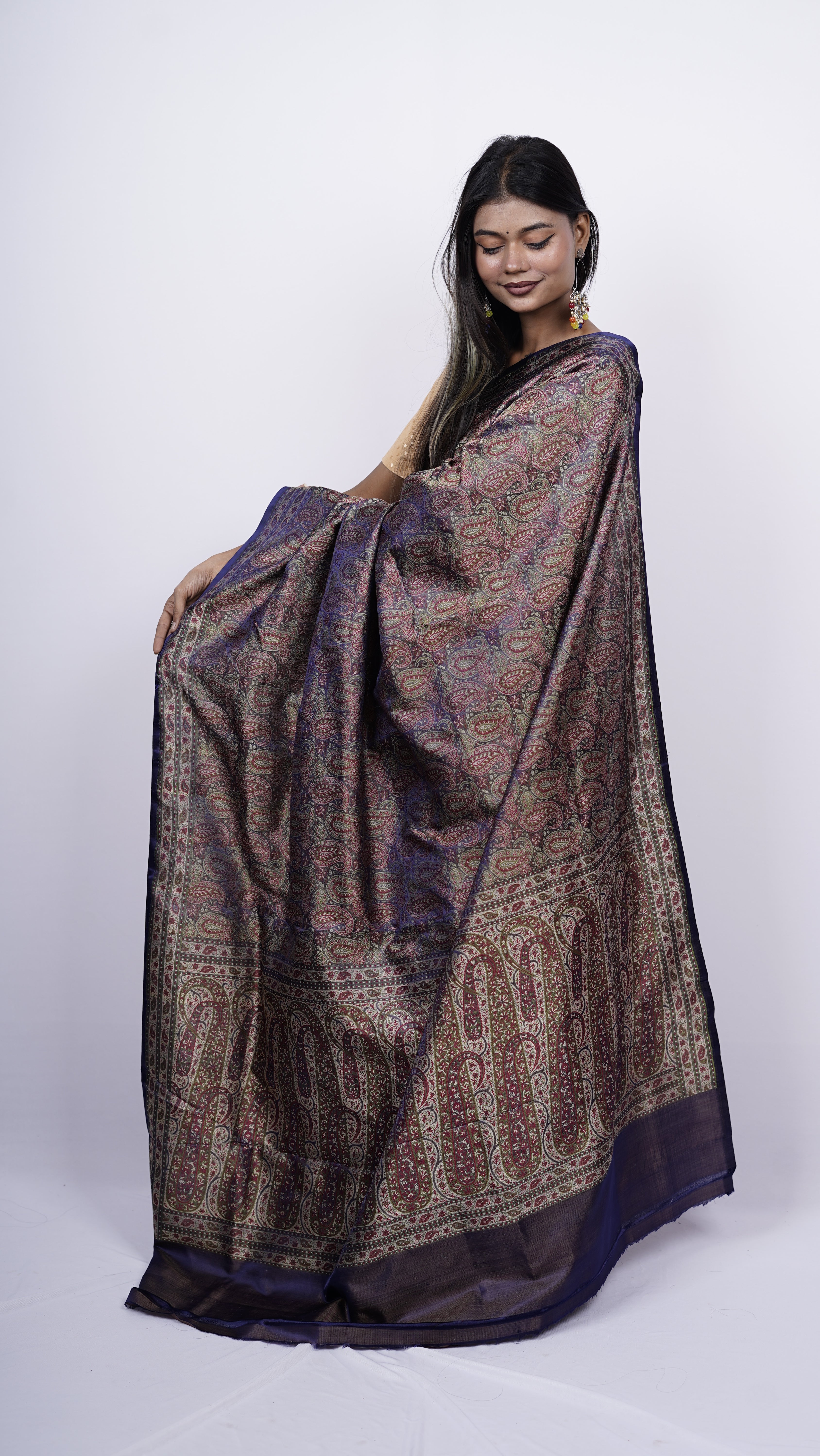 Pure Banarasi Handloom Katan Jamawar Saree