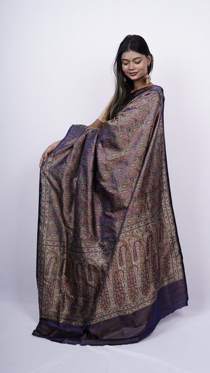 Pure Banarasi Handloom Katan Jamawar Saree