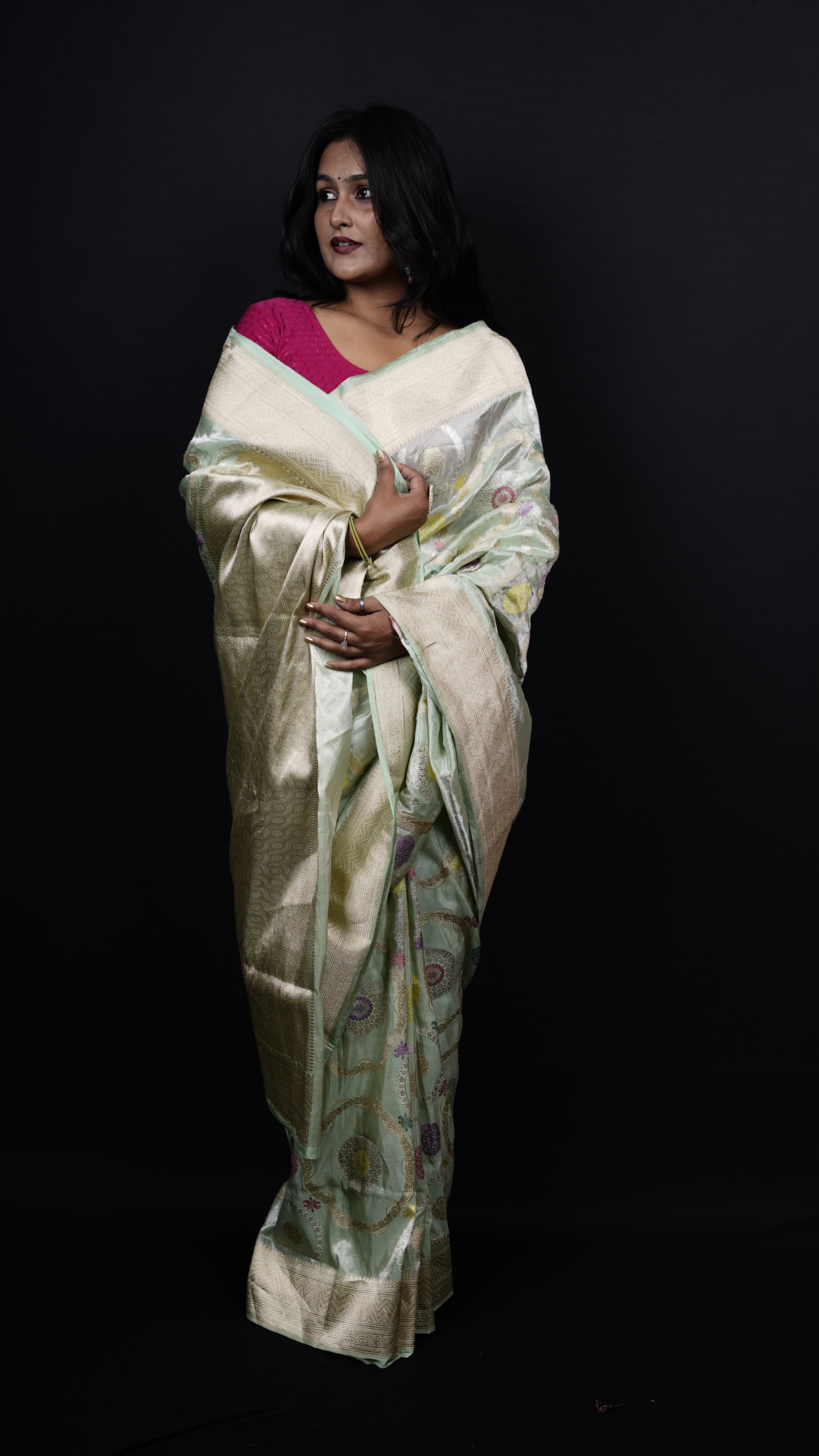 Pure Banarasi Handloom Tissue Katan Saree