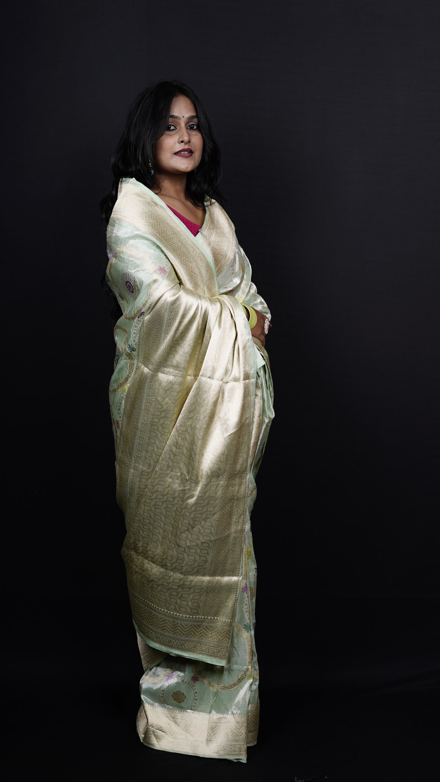 Pure Banarasi Handloom Tissue Katan Saree