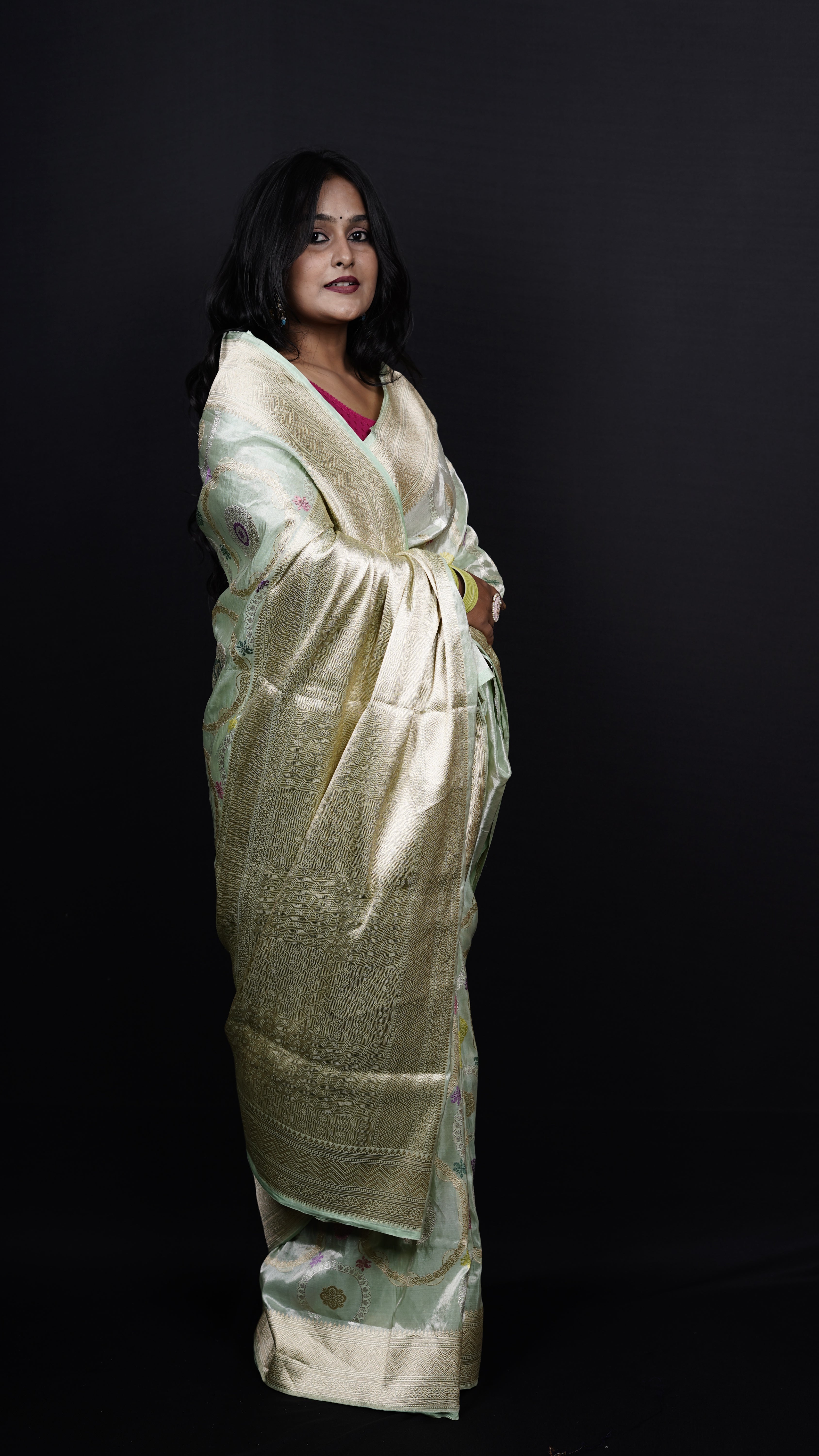 Pure Banarasi Handloom Tissue Katan Saree
